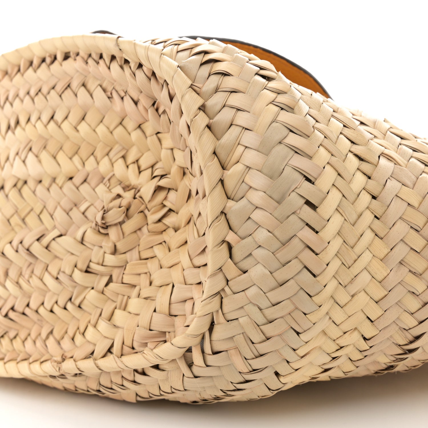 Chloe Raffia Small Grain Calfskin Medium Marcie Basket Yellow 10 of 13