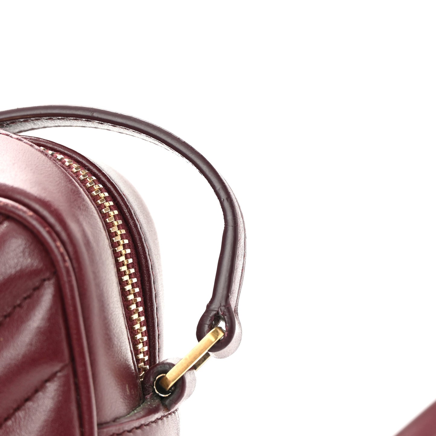 Calfskin Matelasse Monogram Lou Camera Bag Dark Legion Red