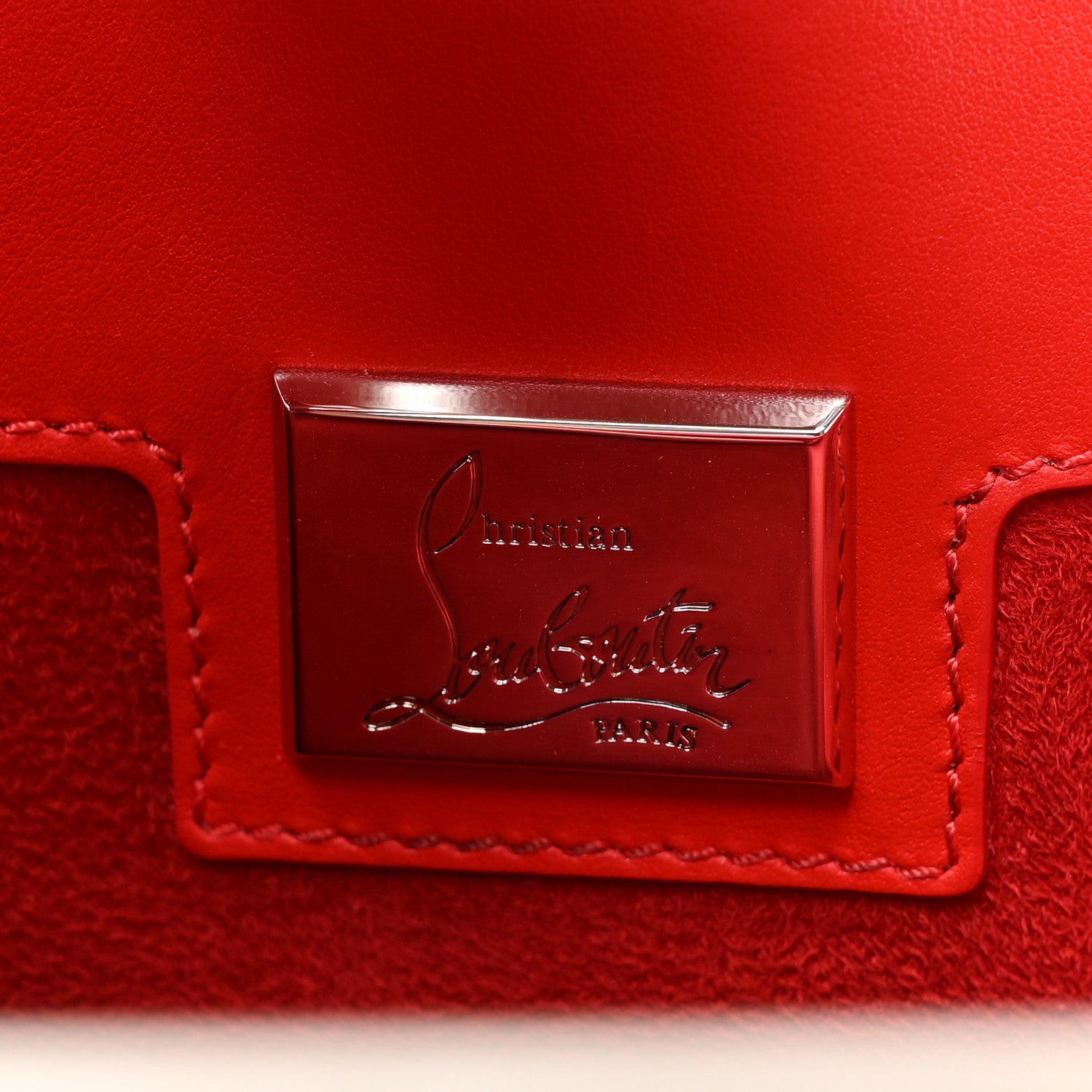 Christian Louboutin Calfskin Patent Studded Large Paloma Cashmere 10 of 25