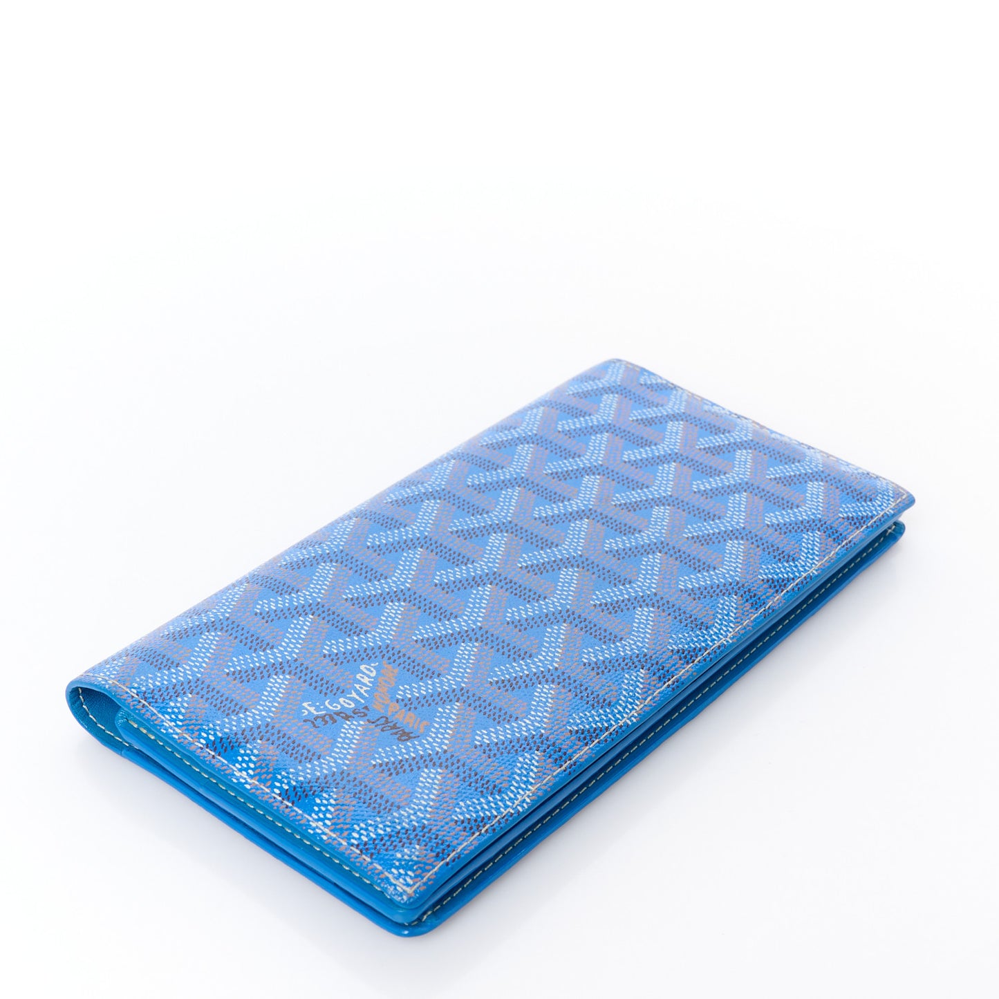 Goyardine Richelieu Wallet Sky Blue