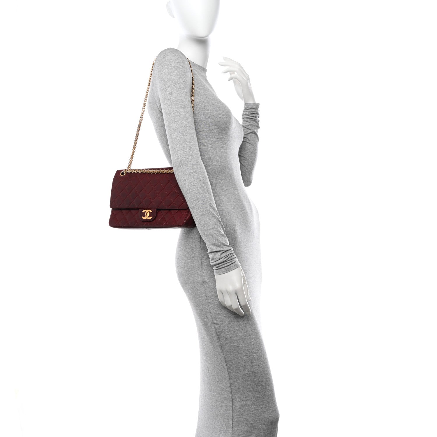 Chanel Lambskin Quilted Medium Double Flap Bijoux Chain Bordeaux 2 of 13