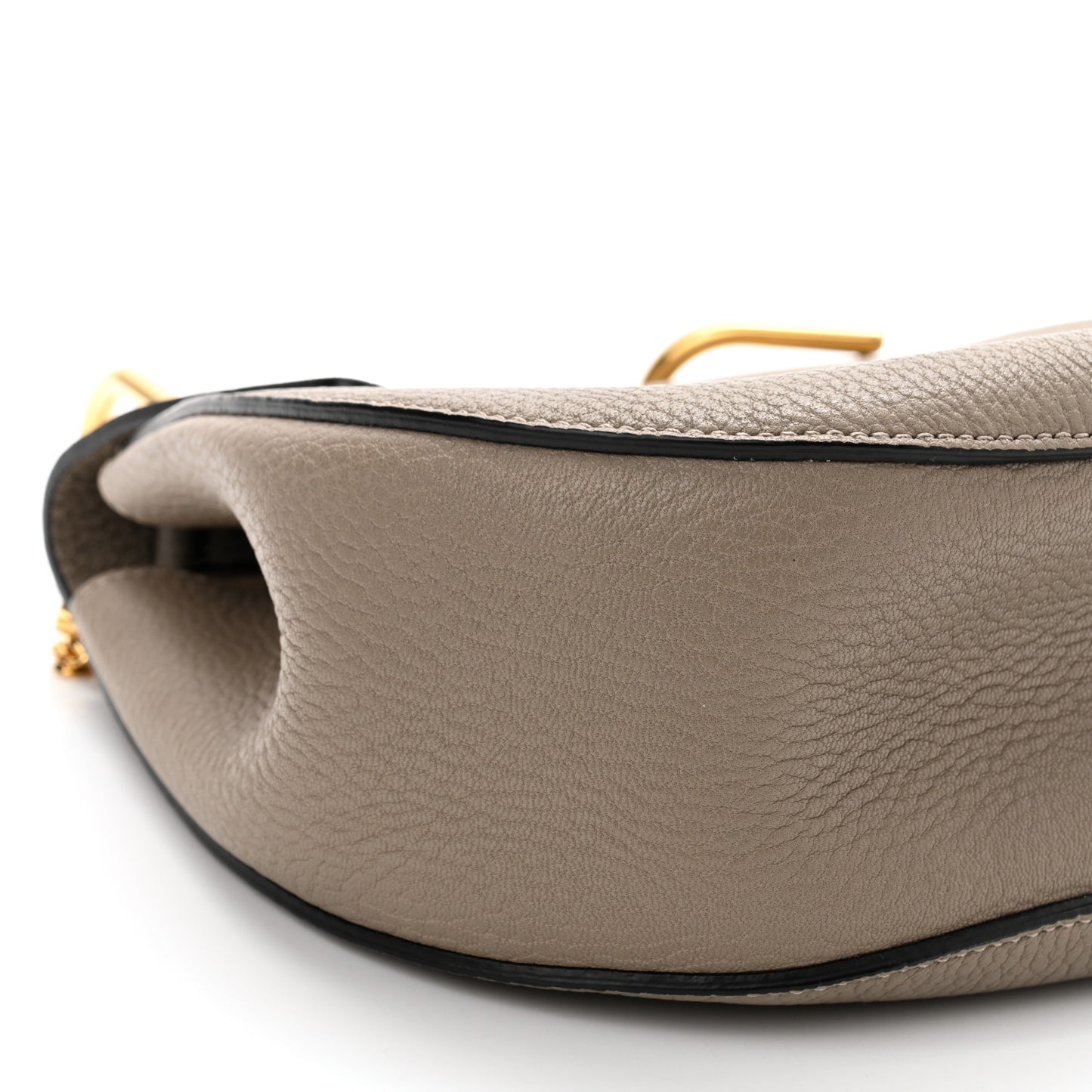 Grained Lambskin Drew Shoulder Bag Motty Grey