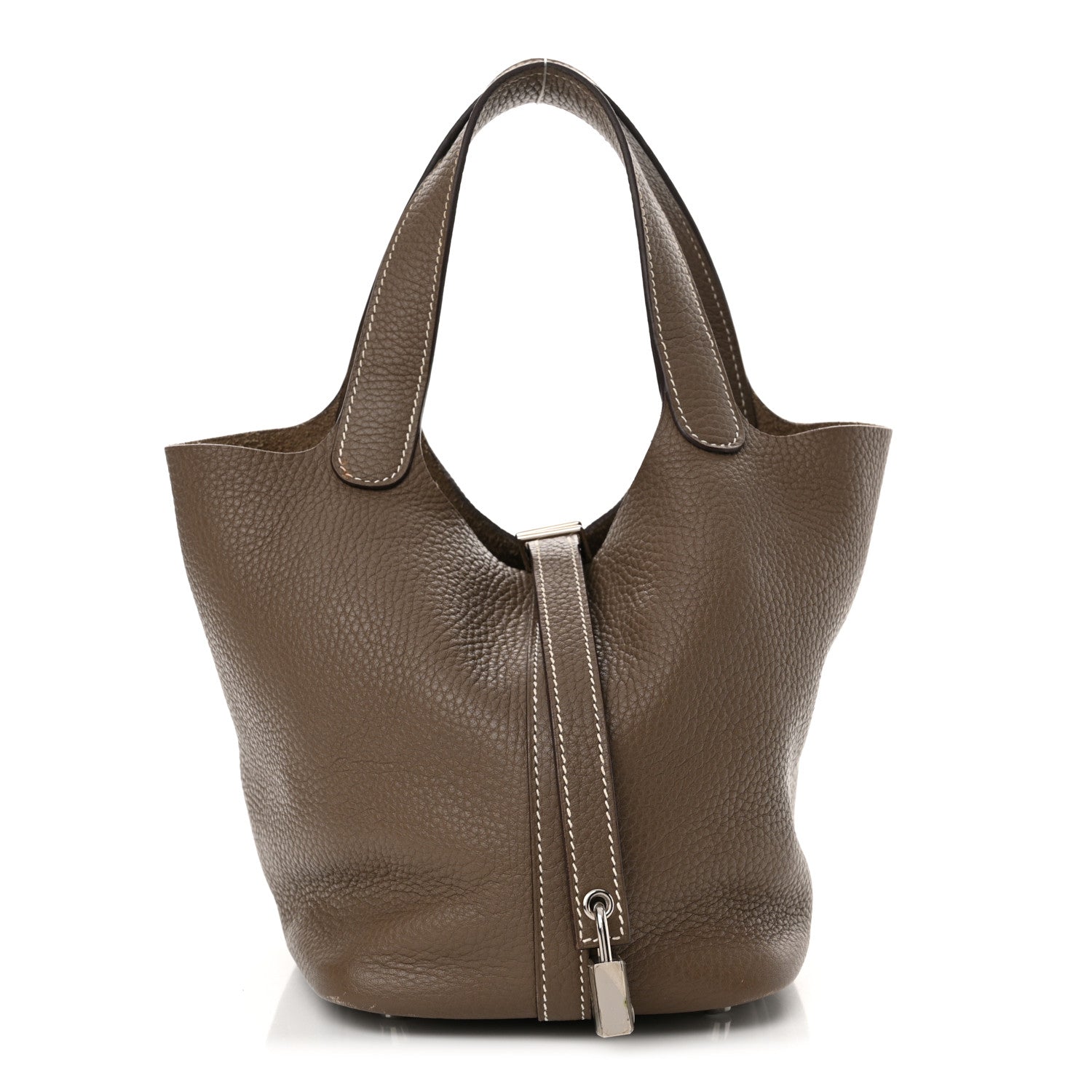 Hermes Taurillon Clemence Picotin Lock 18 PM Etoupe 1 of 13