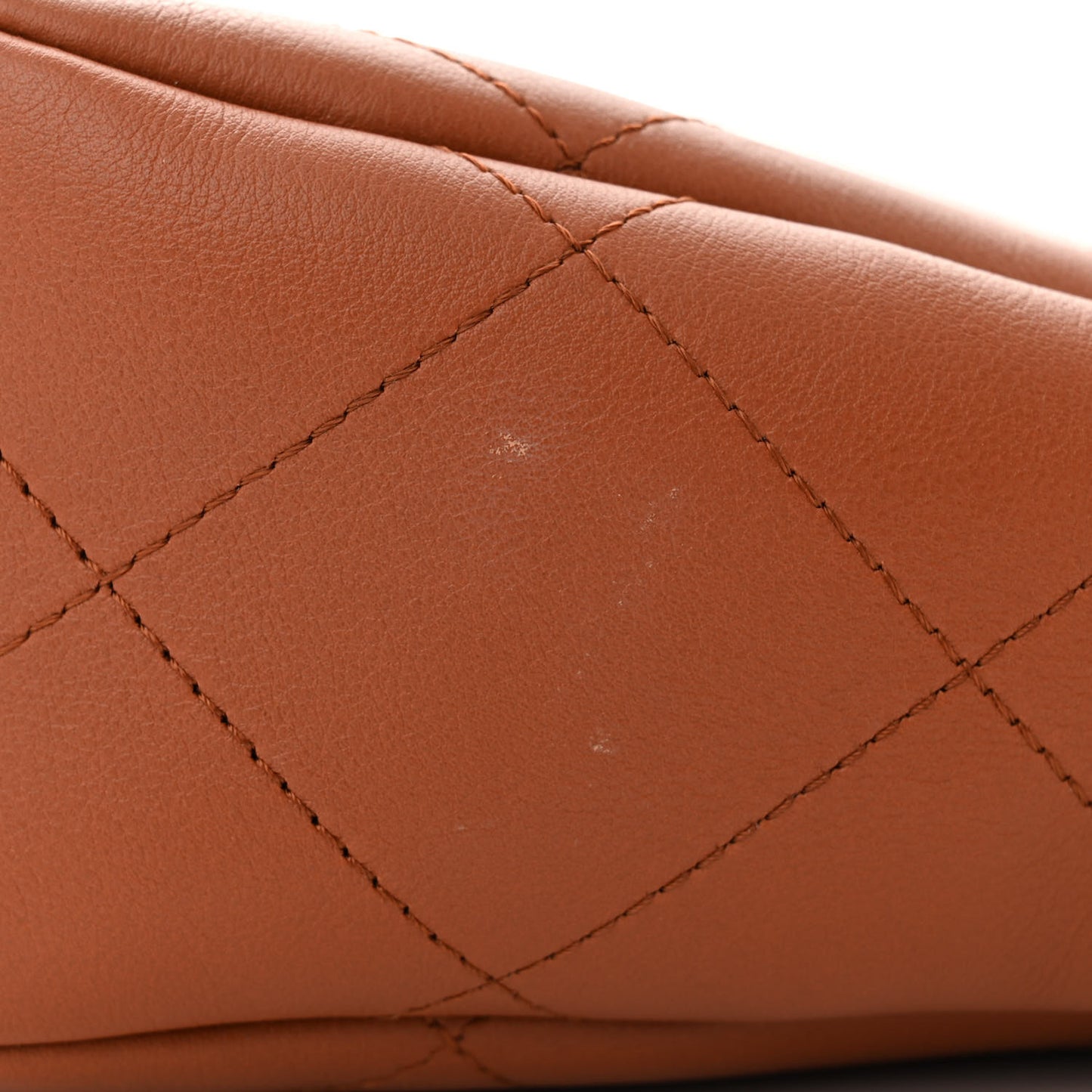 Calfskin Quilted Braided Handle Chain Hobo Brown