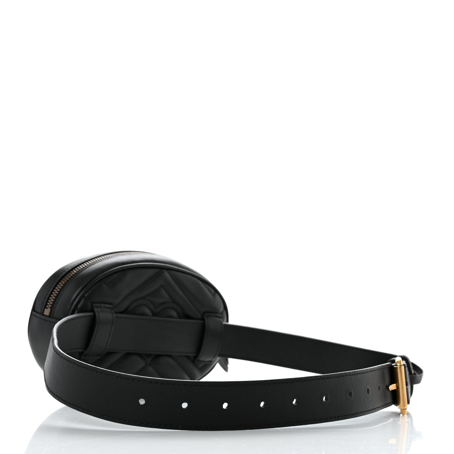 Calfskin Matelasse GG Marmont Belt Bag 75 30 Black