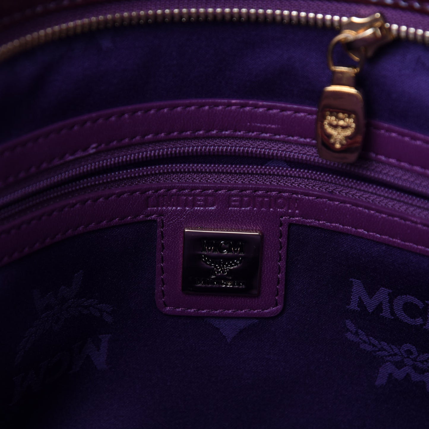 Patent Monogram Tote Burgundy