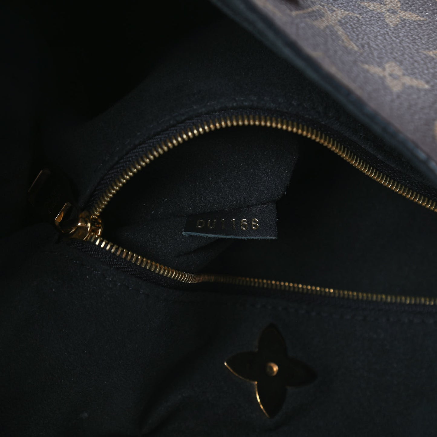 Monogram Flower Hobo Black