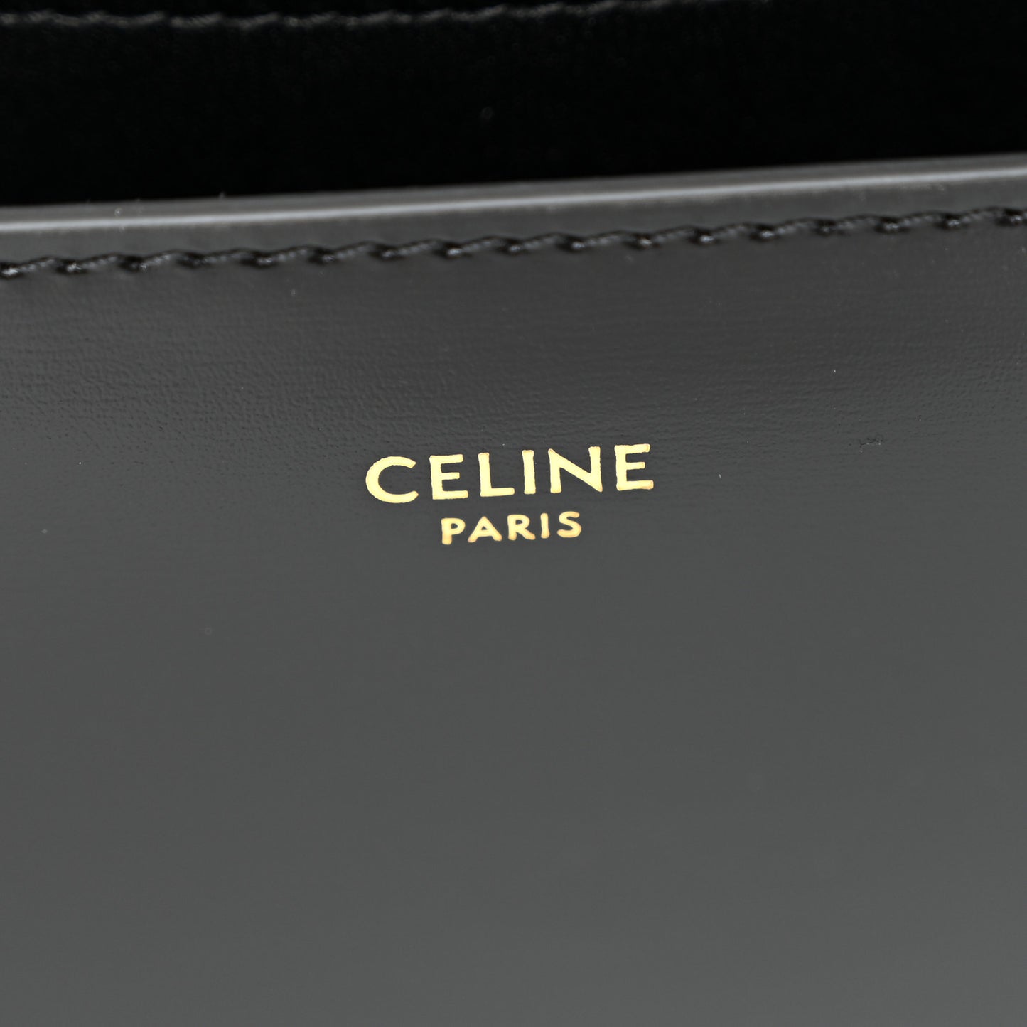 Shiny Calfskin College Triomphe Black