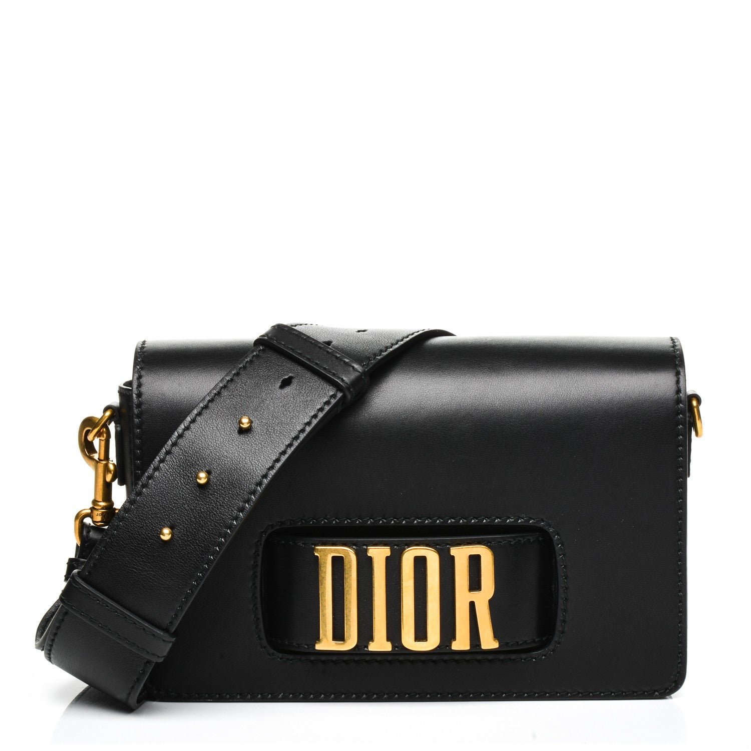 Christian Dior Smooth Calfskin Dio(r)evolution Flap Bag Black