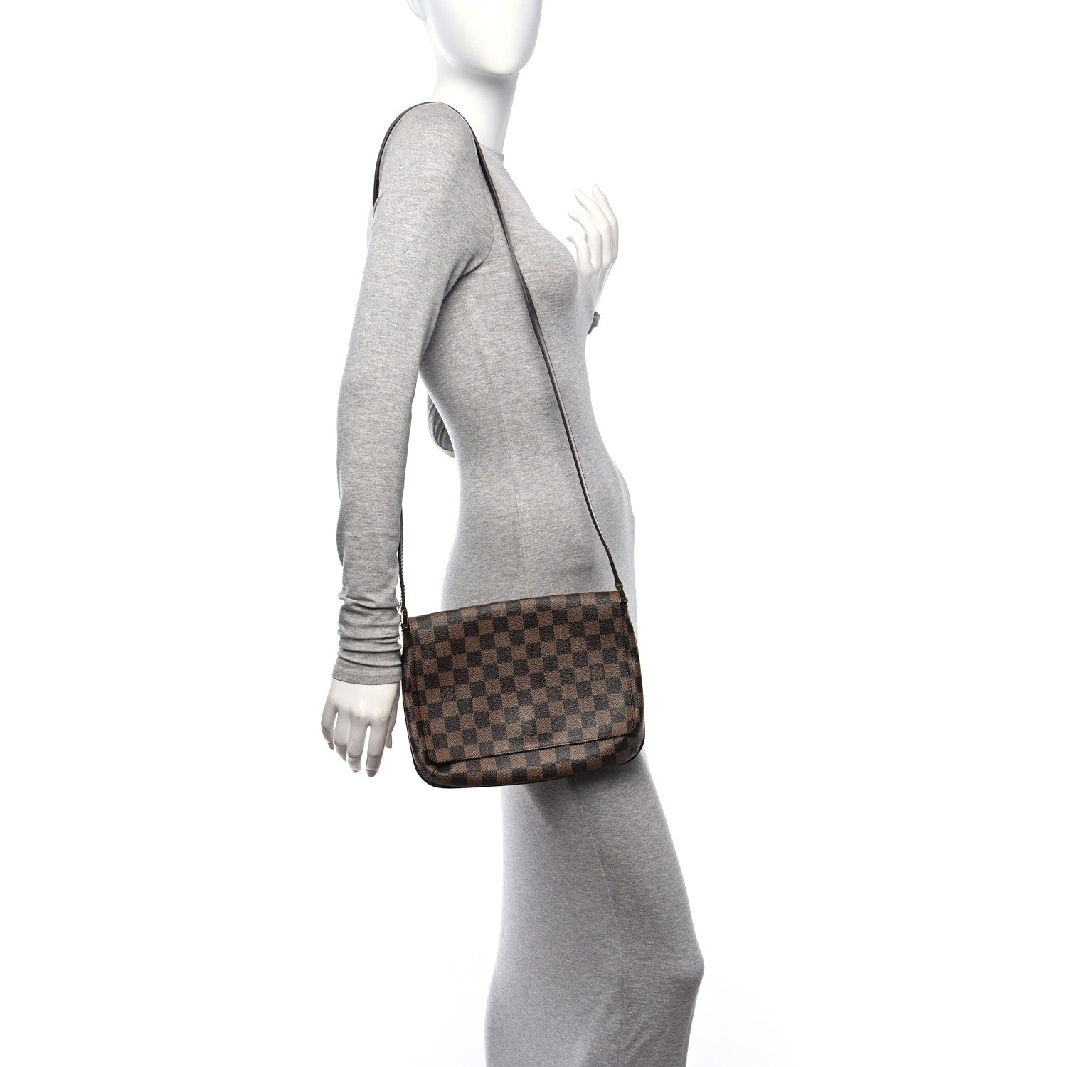 Louis Vuitton Damier Ebene Musette Tango Long Strap 2 of 9