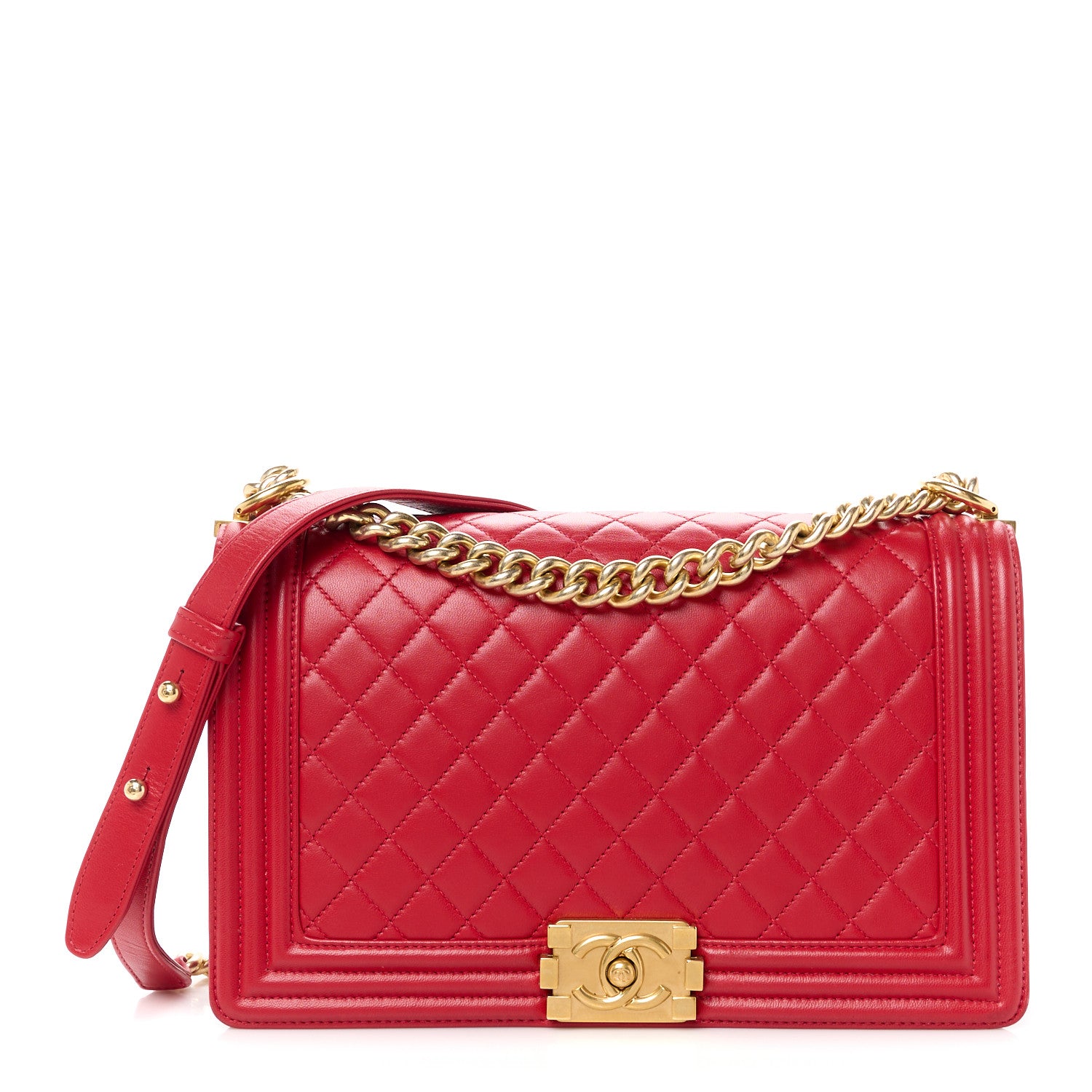 Chanel Lambskin Quilted New Medium Boy Flap Red 1 of 10