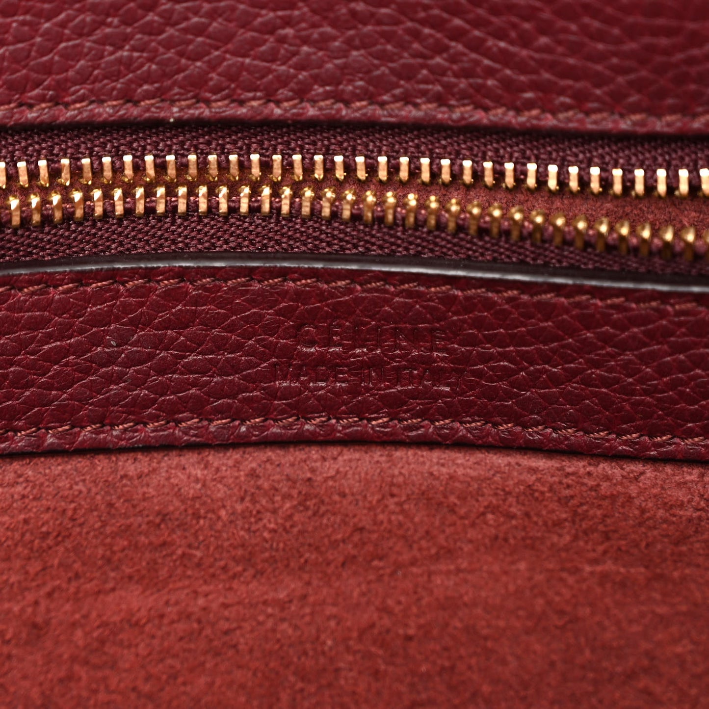 Soft Grained Calfskin Small Belt Cabas Phantom Burgundy