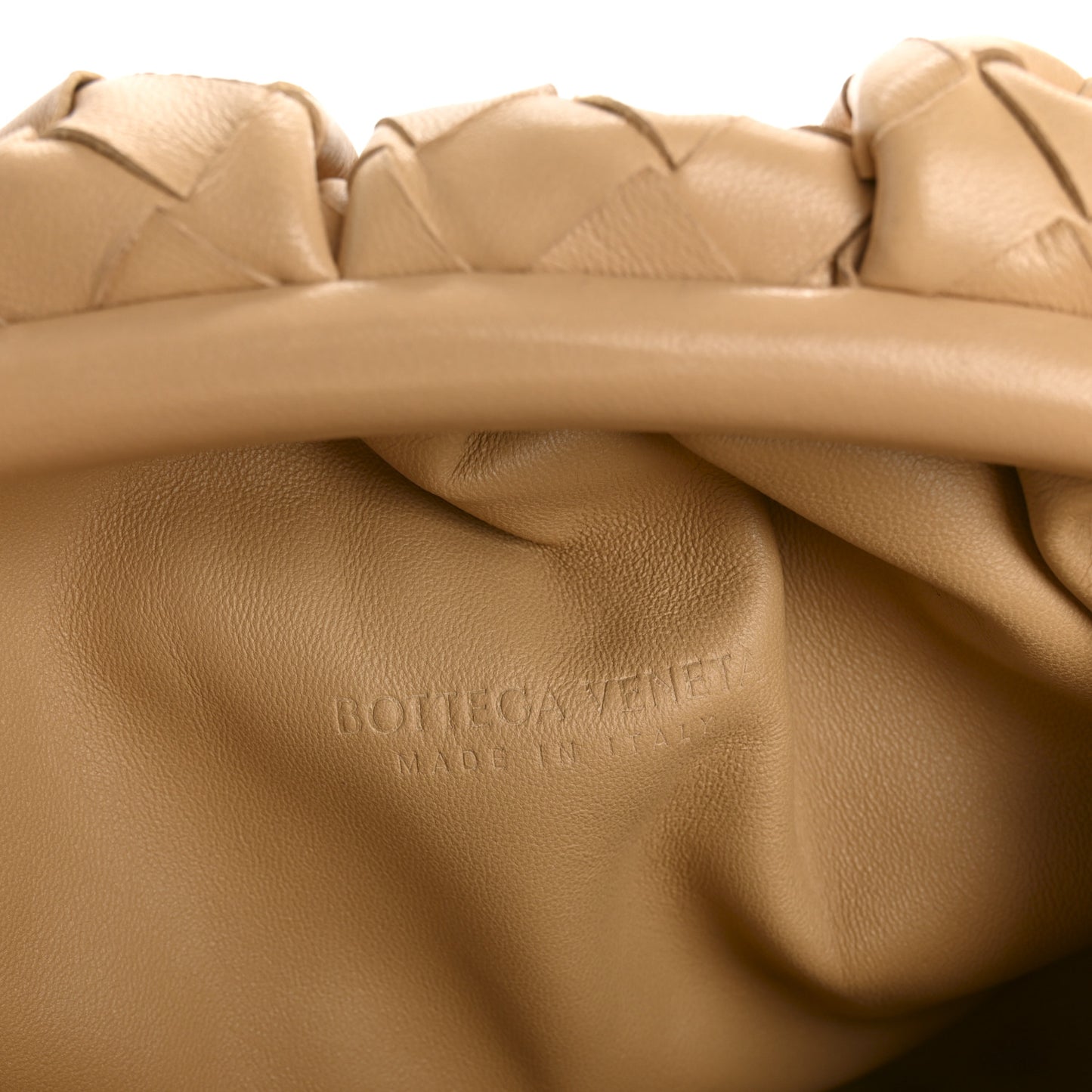 Nappa Maxi Intrecciato The Pouch Oversized Clutch Almond