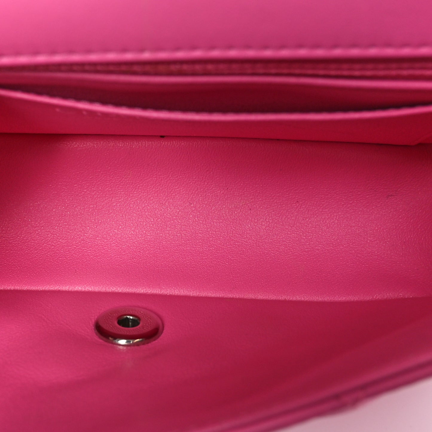 Lambskin Quilted Mini Rectangular Flap Pink