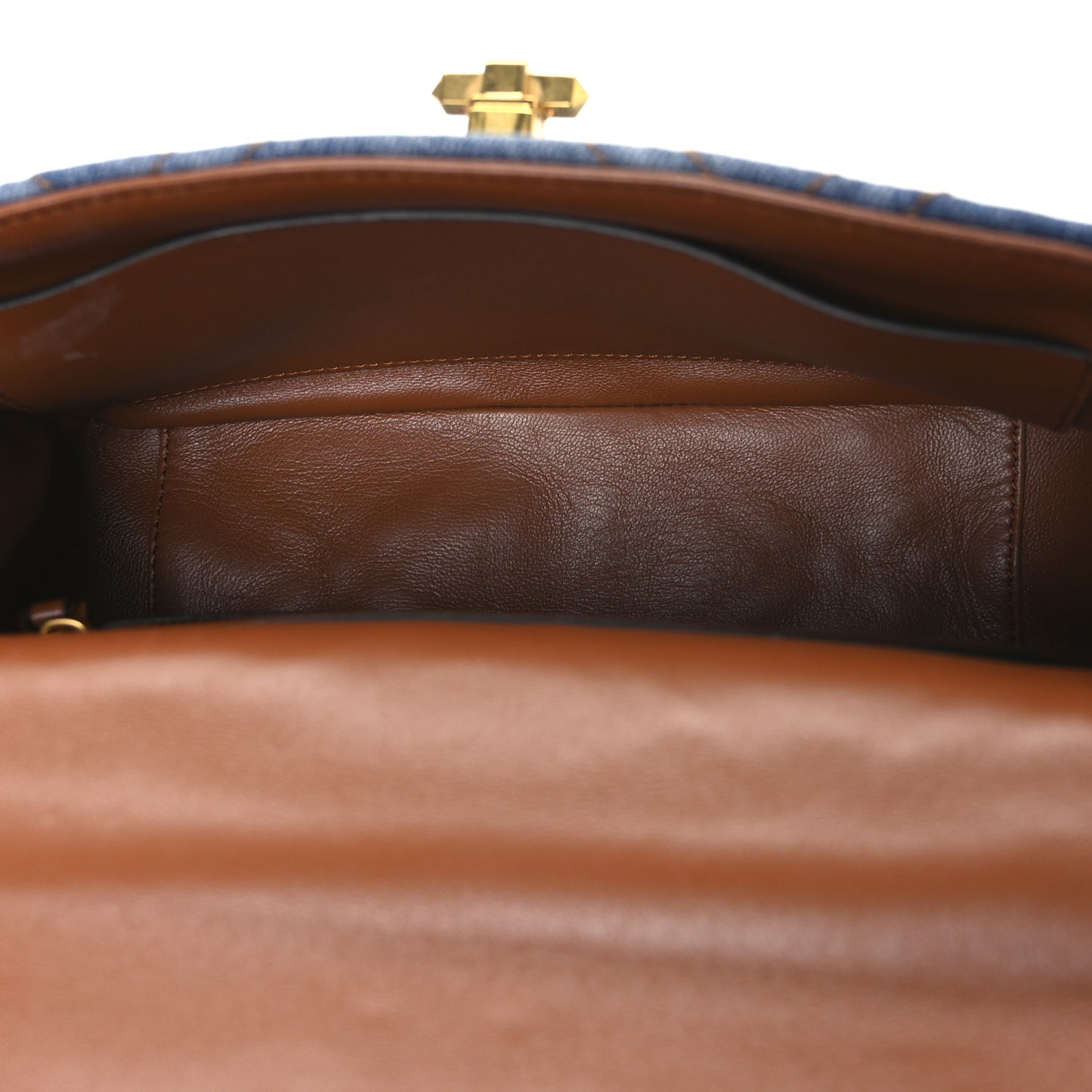 Denim Medium Roman Stud Shoulder Bag Light Denim Selleria