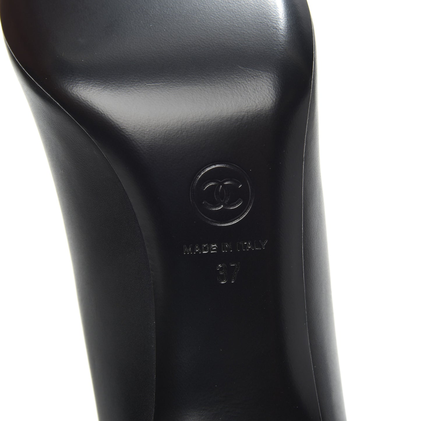 Iridescent Calfskin Grosgrain Cap Toe Pumps 37 Black