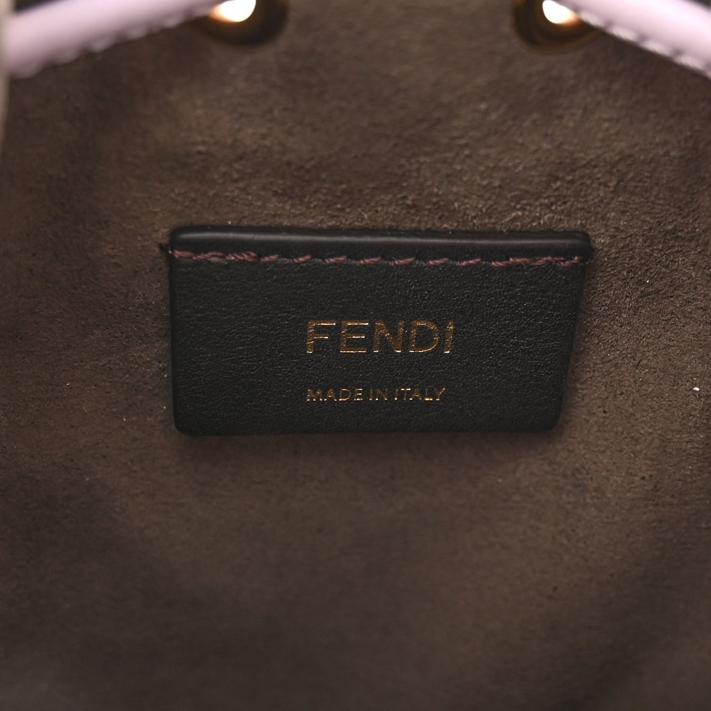 Vitello Termosport F is Fendi FF 1974 Embossed Mini Mon Tresor Bucket Bag Anemone