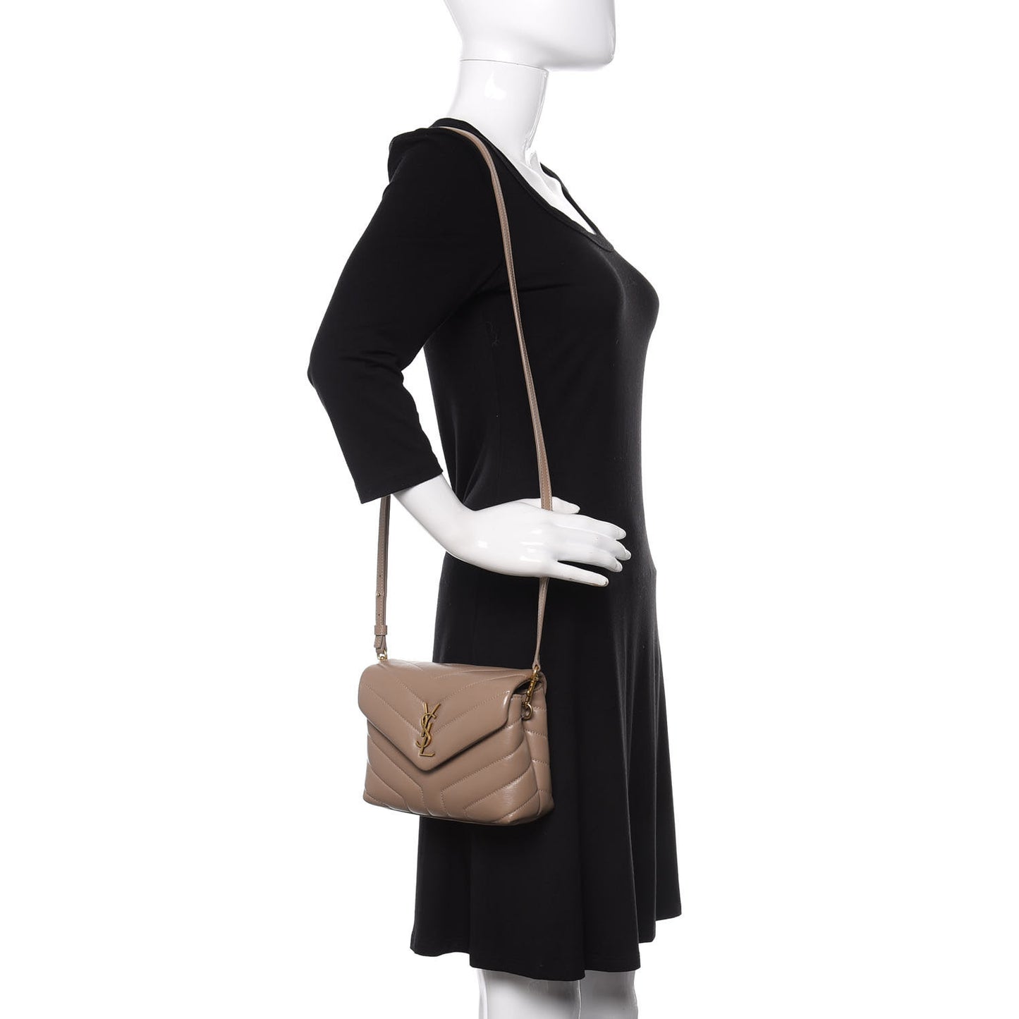 Calfskin Y Quilted Monogram Toy Loulou Satchel Dusty Grey