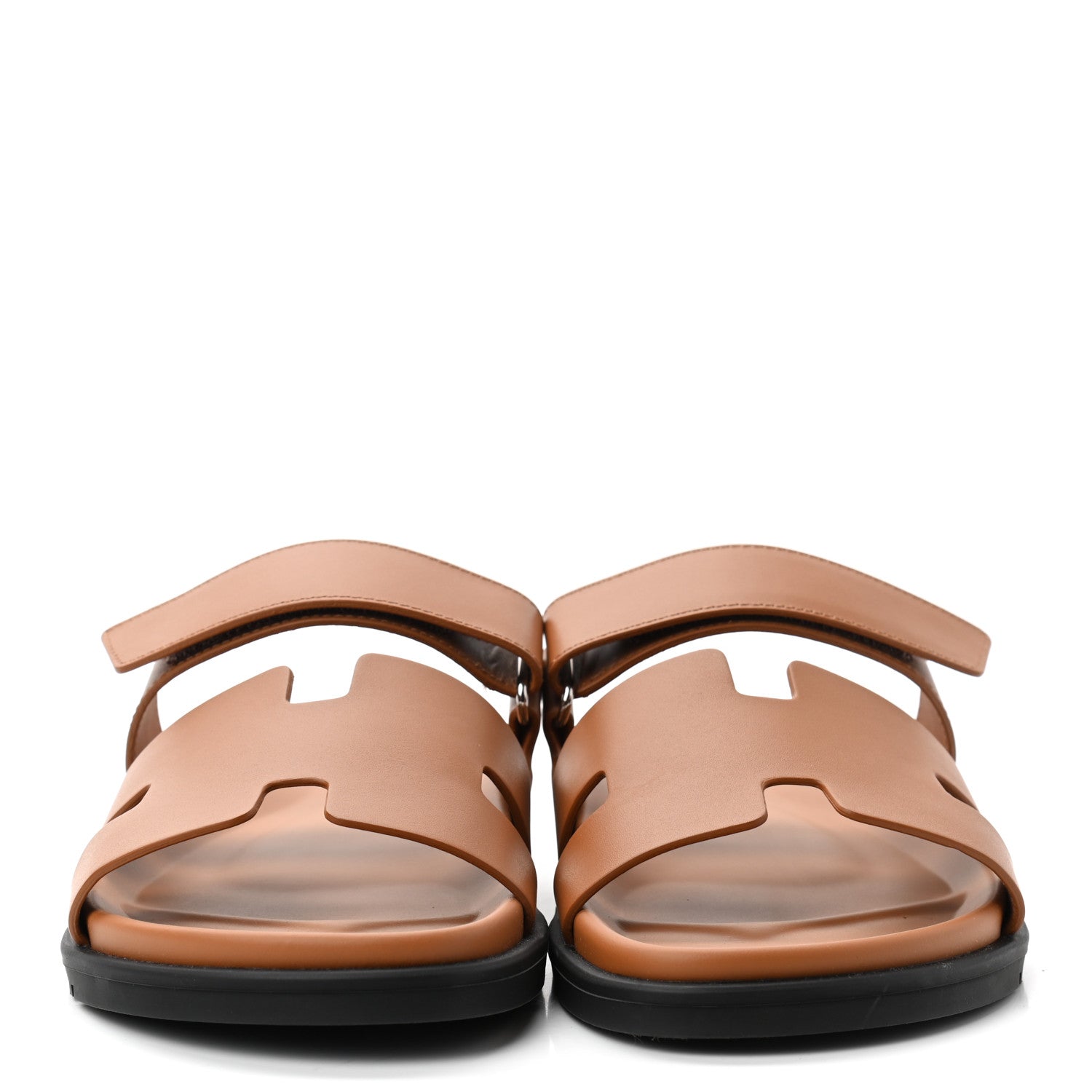 Hermes Calfskin Mens Chypre Sandals 42 Gold 2 of 9
