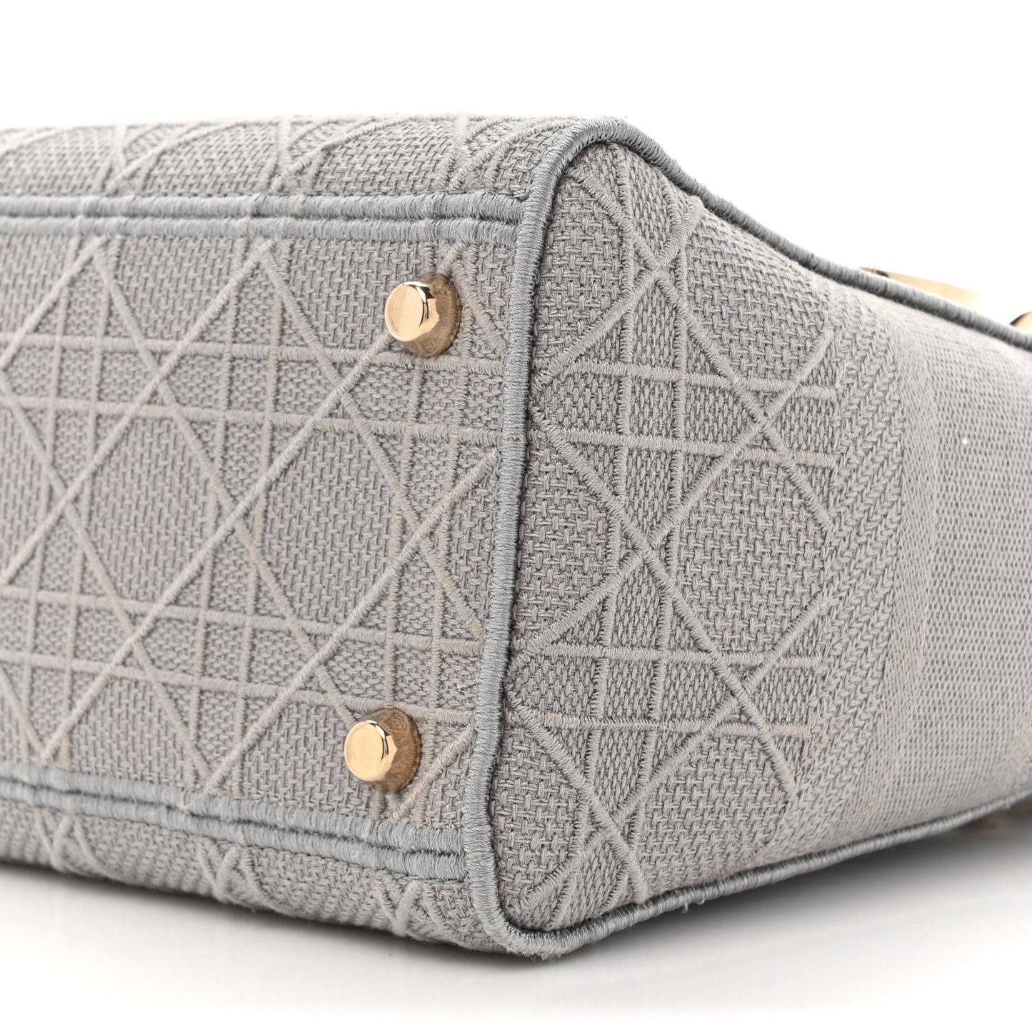 Canvas Embroidered Cannage Medium Lady D-Lite Gray