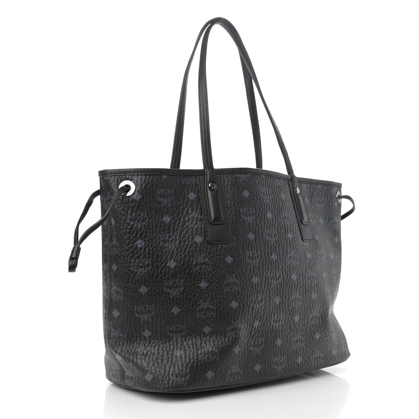 Visetos Medium Liz Reversible Shopper Tote Black
