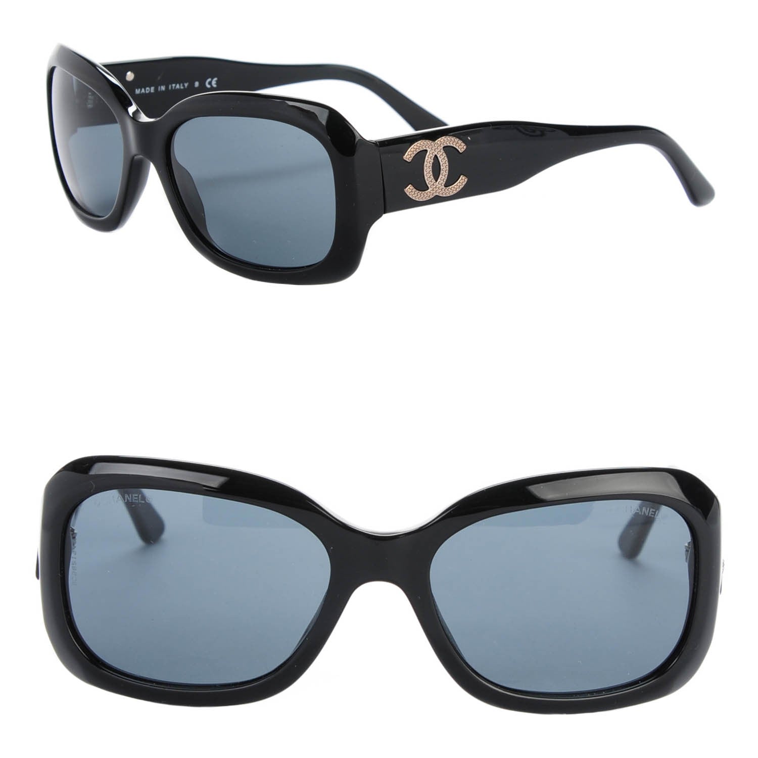 Chanel CC Sunglasses 5102 Black 150410 – FASHIONPHILE