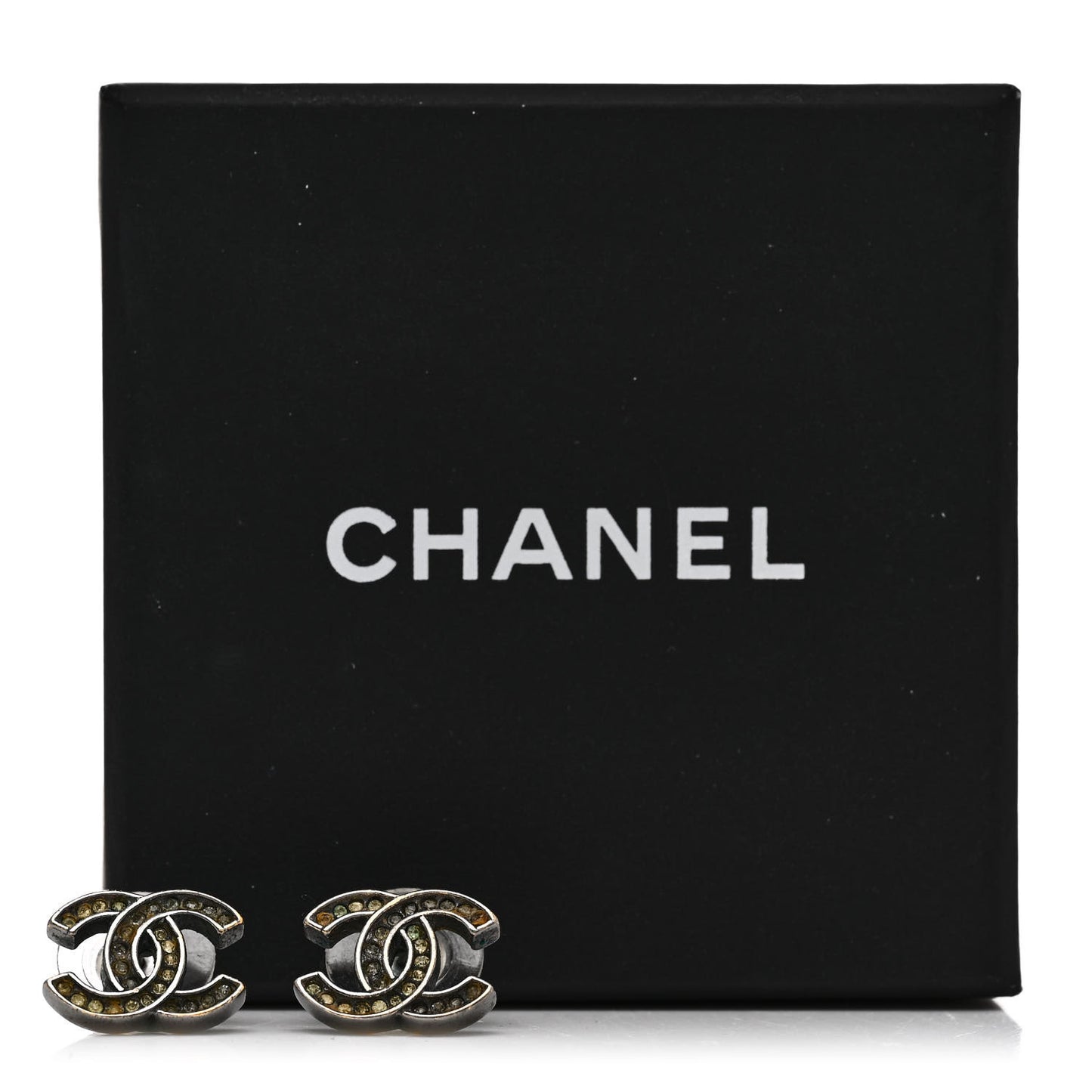 Crystal CC Earrings Silver