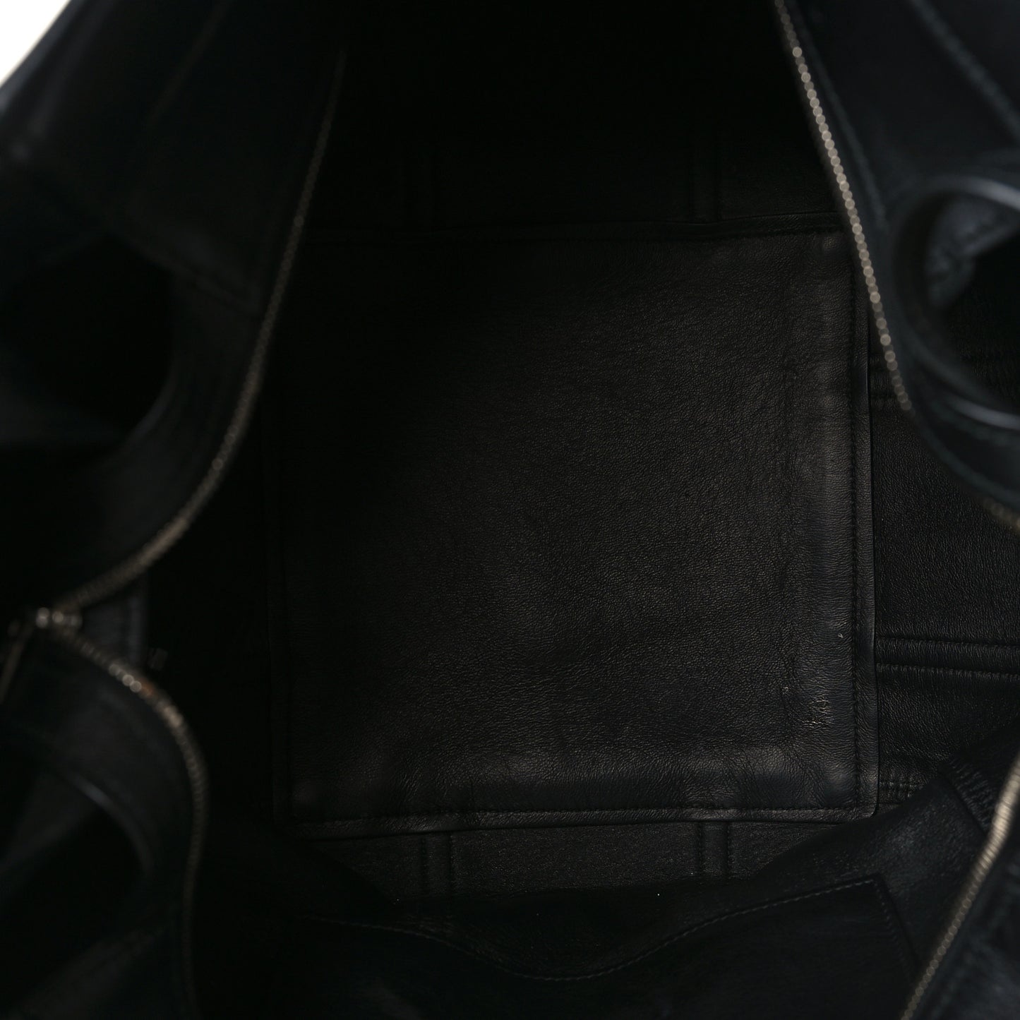 Calfskin Large Laundry Cabas Tote Black