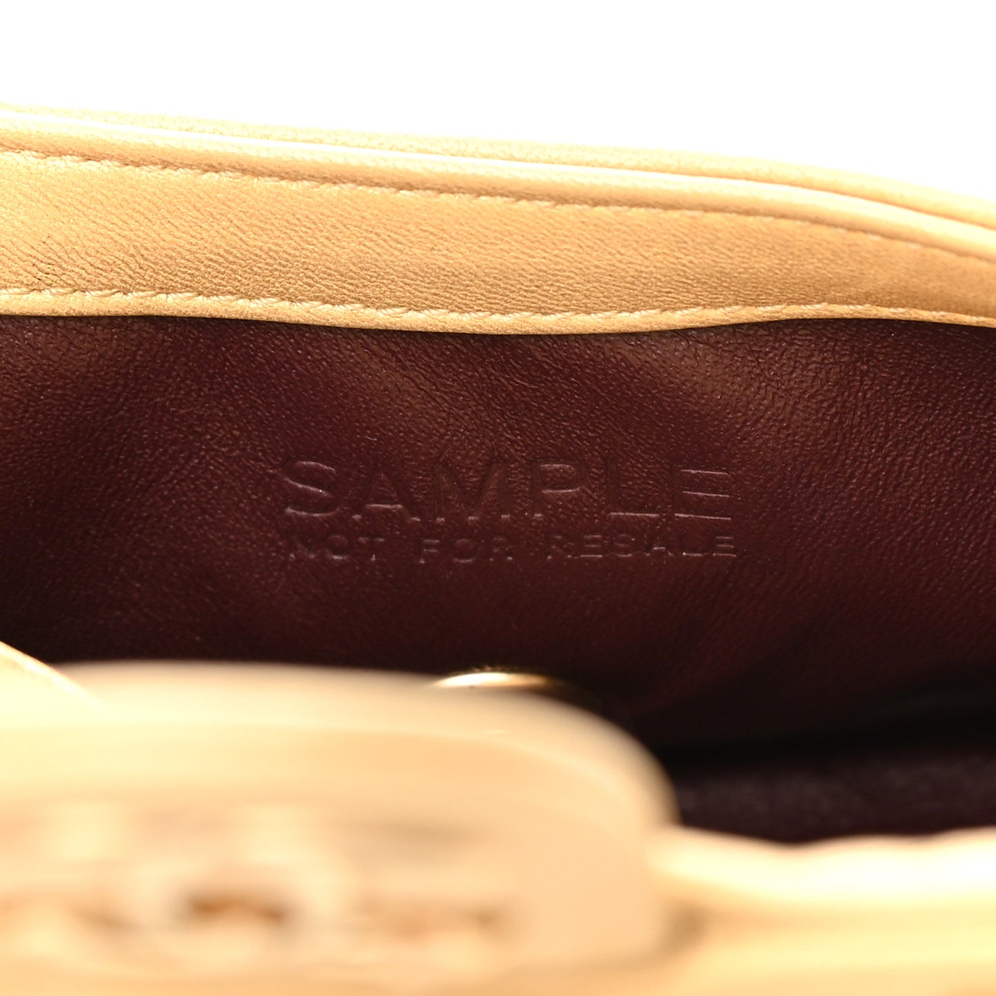 Lambskin Pearls Flap Gold