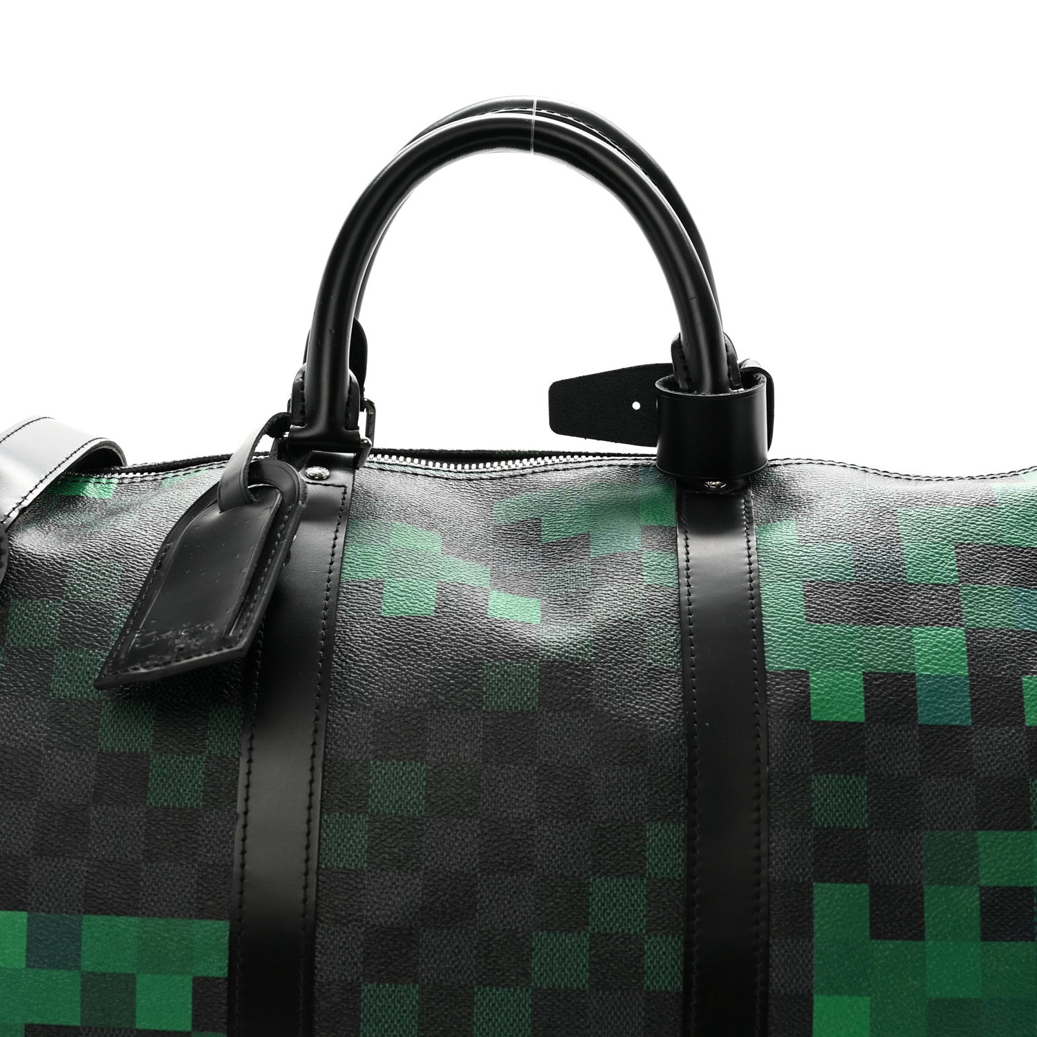 Louis Vuitton Damier Graphite Pixel Keepall Bandouliere 50 Vert 7 of 17