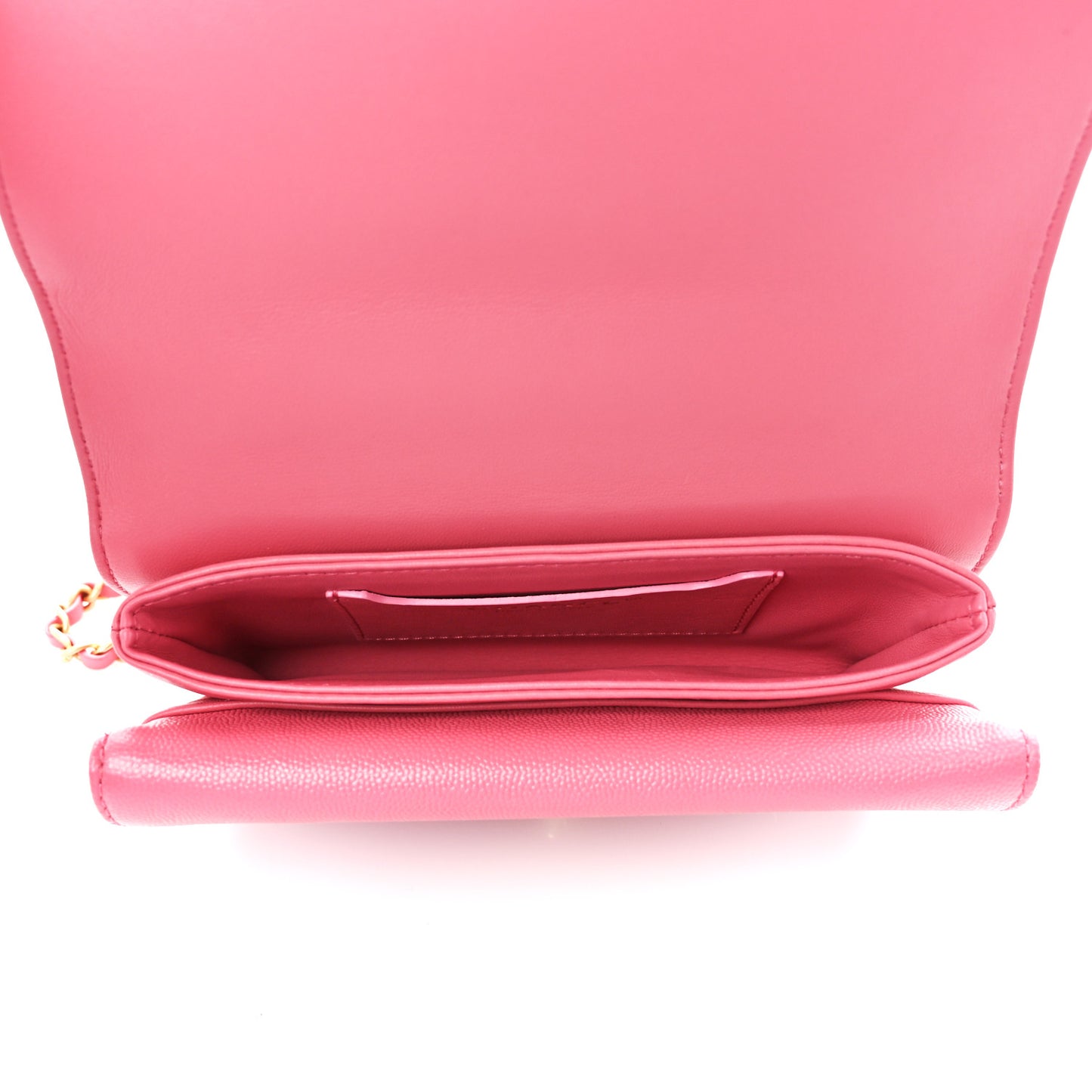 Caviar Quilted Mini Top Handle Flap Pink