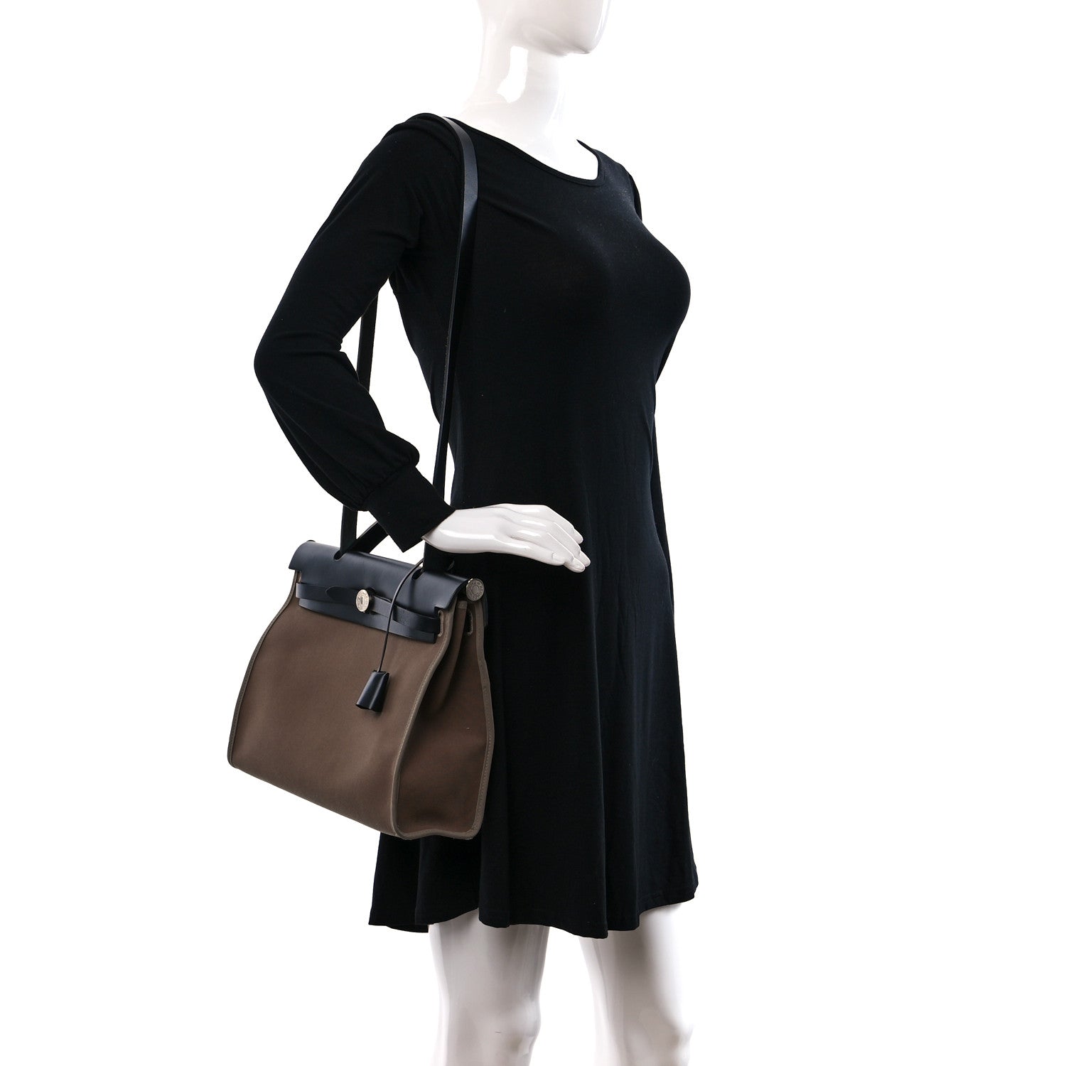 Hermes Vache Hunter Toile Herbag Zip 31 PM Etoupe Ebene 2 of 14