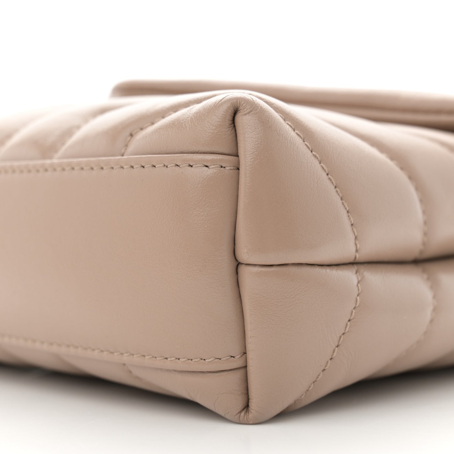 Calfskin Y Quilted Monogram Toy Loulou Crossbody Bag Gold Sand