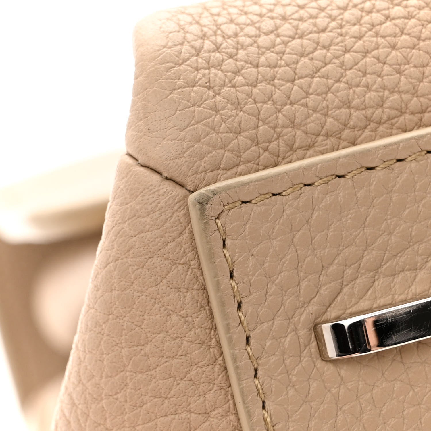 Balenciaga Grained Calfskin Le Dix Small Soft Cartable Beige Seigle 14 of 14