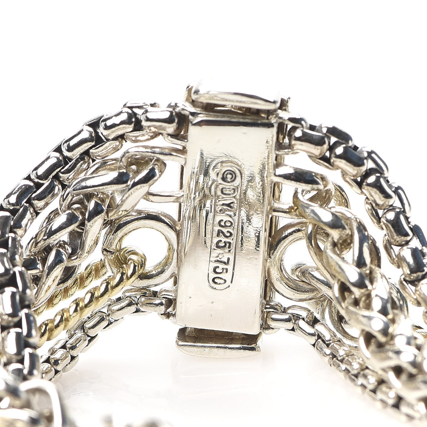 Sterling Silver 18K Yellow Gold 4 Strand Bracelet