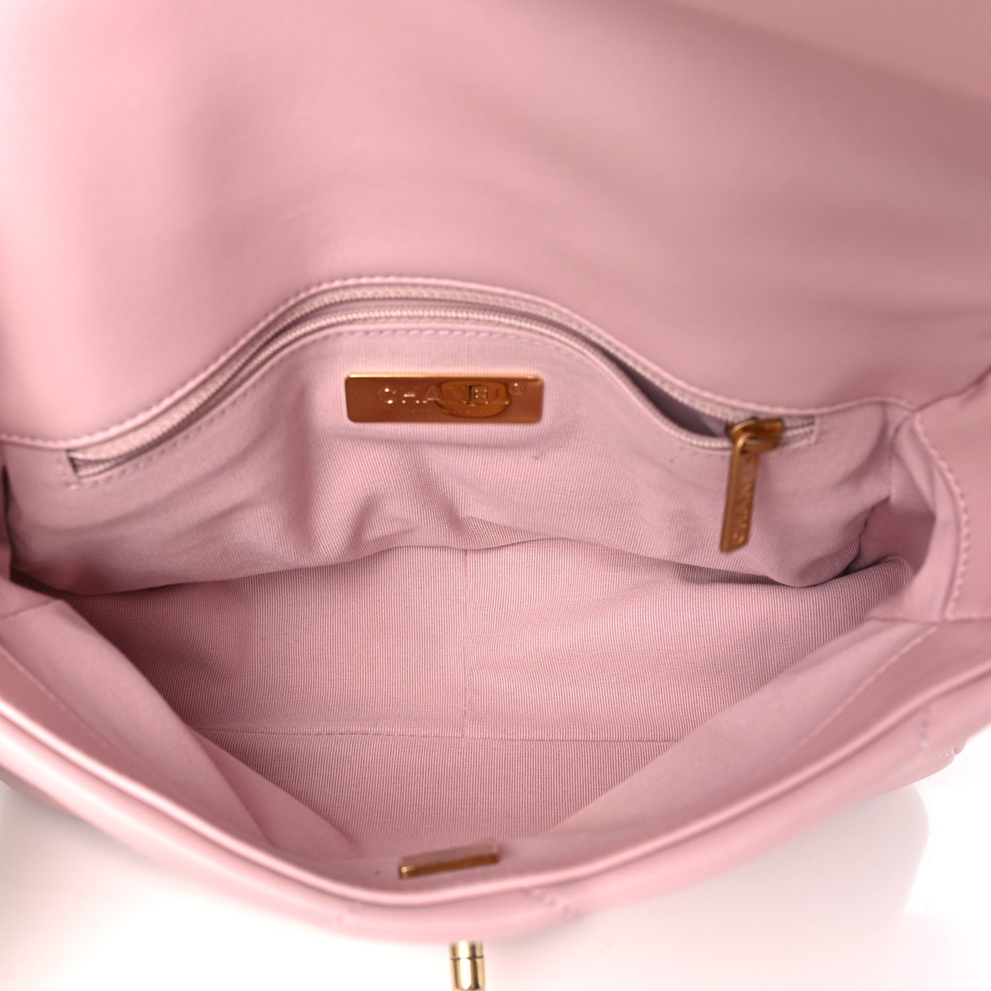 Lambskin Quilted Medium Chanel 19 Flap Light Pink