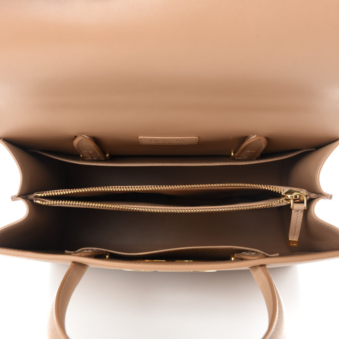 Grained Calfskin Large St. Honore Tote Beige
