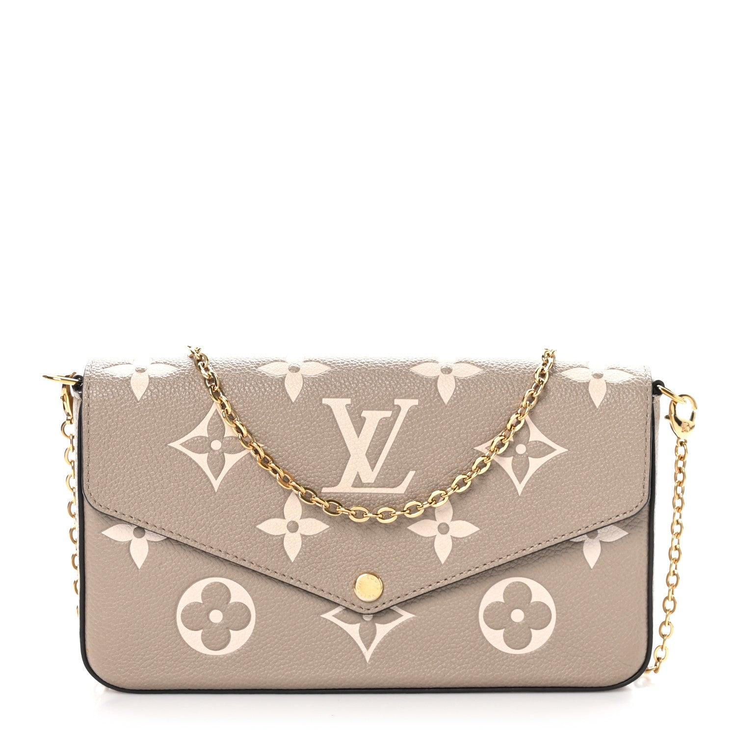 Louis Vuitton Empreinte Monogram Giant Felicie Pochette Tourterelle Creme 1 of 10