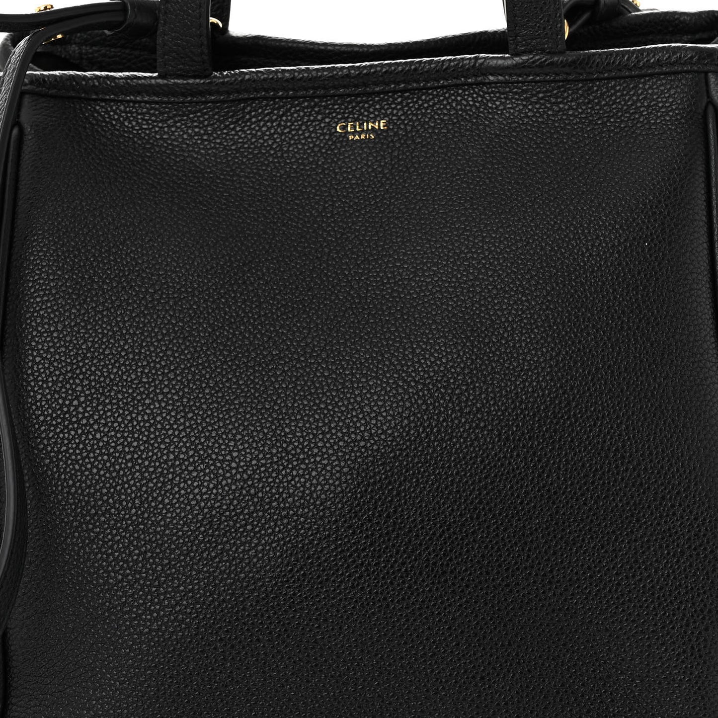 Grained Calfskin Small Folded Cabas Black