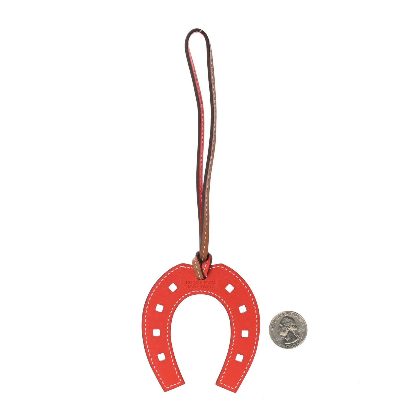 Swift Paddock Horseshoe Bag Charm Gold Capucine