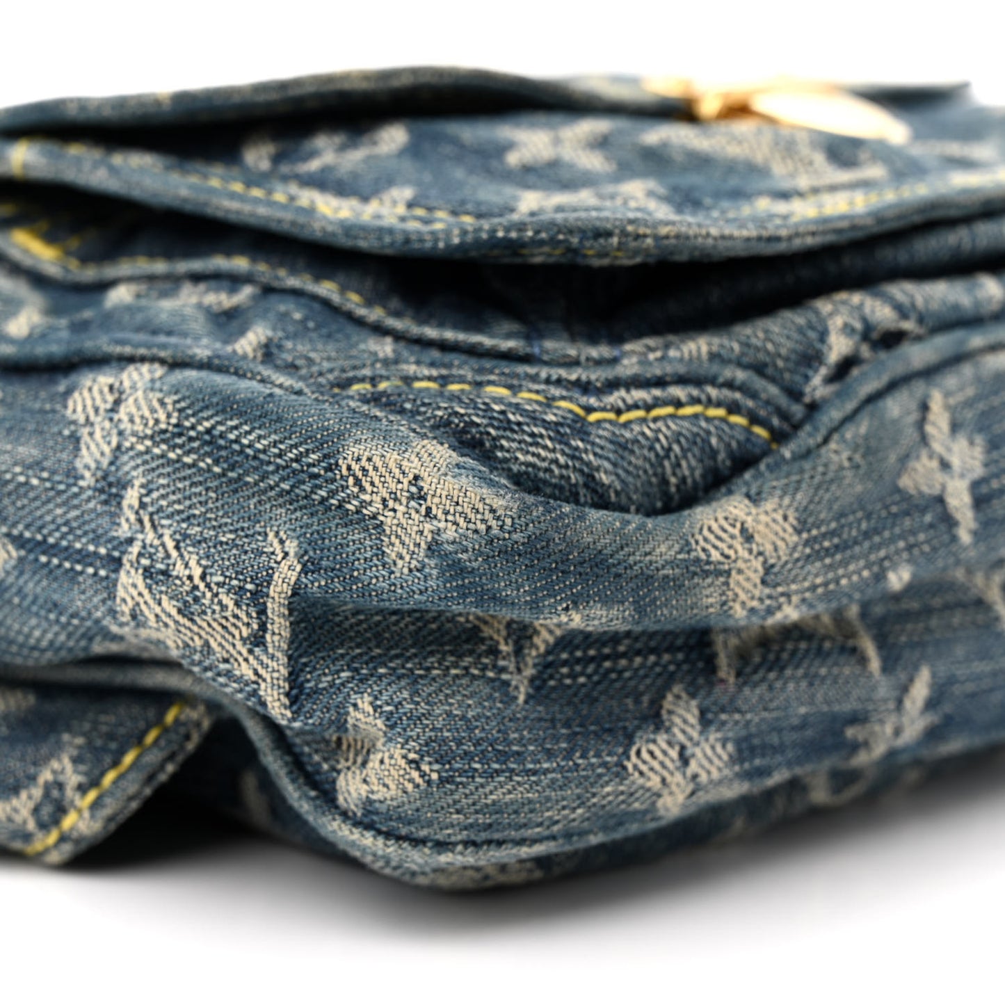 Monogram Denim Bum Bag Blue