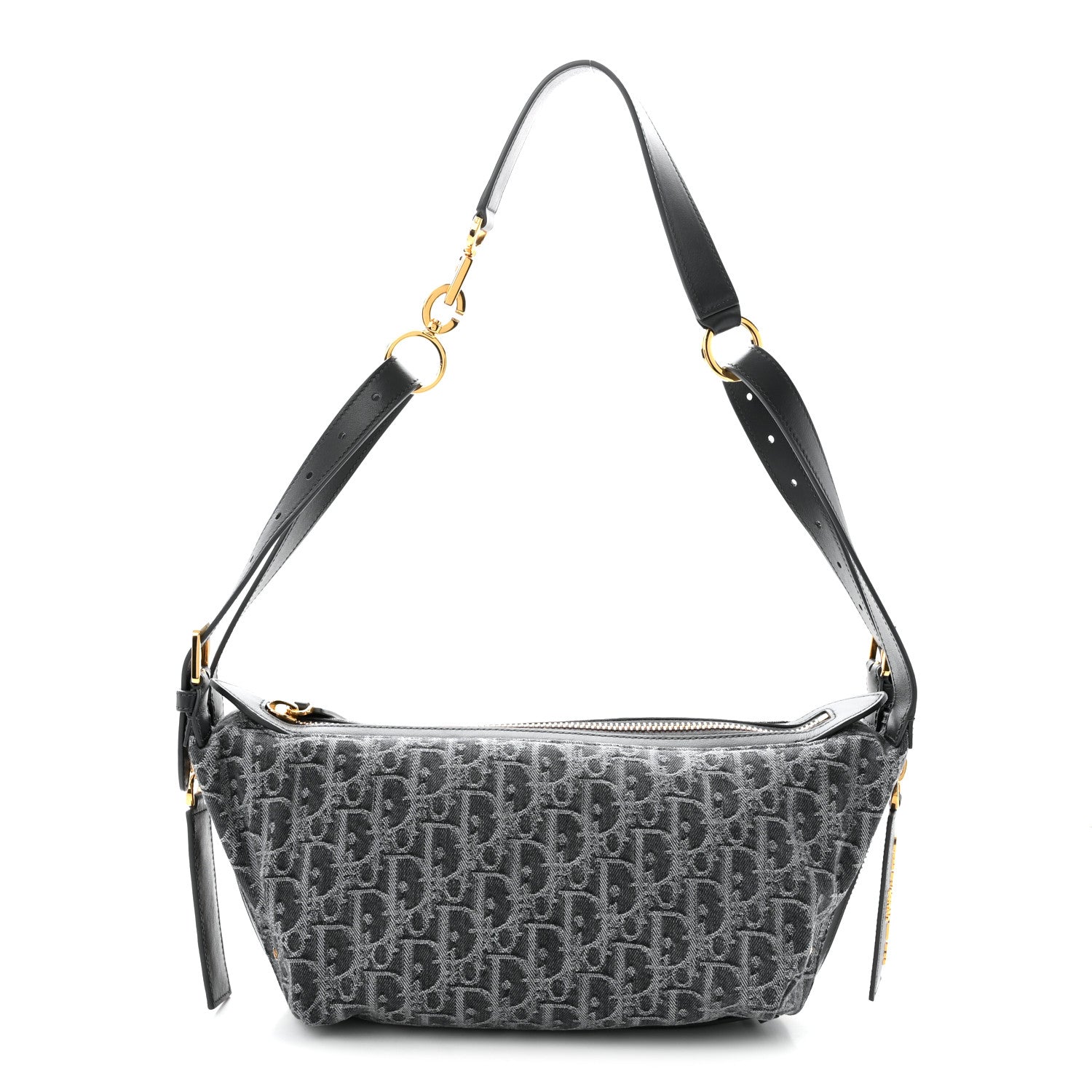 Christian Dior Oblique Denim Small D-Journey Bag Grey 1924117