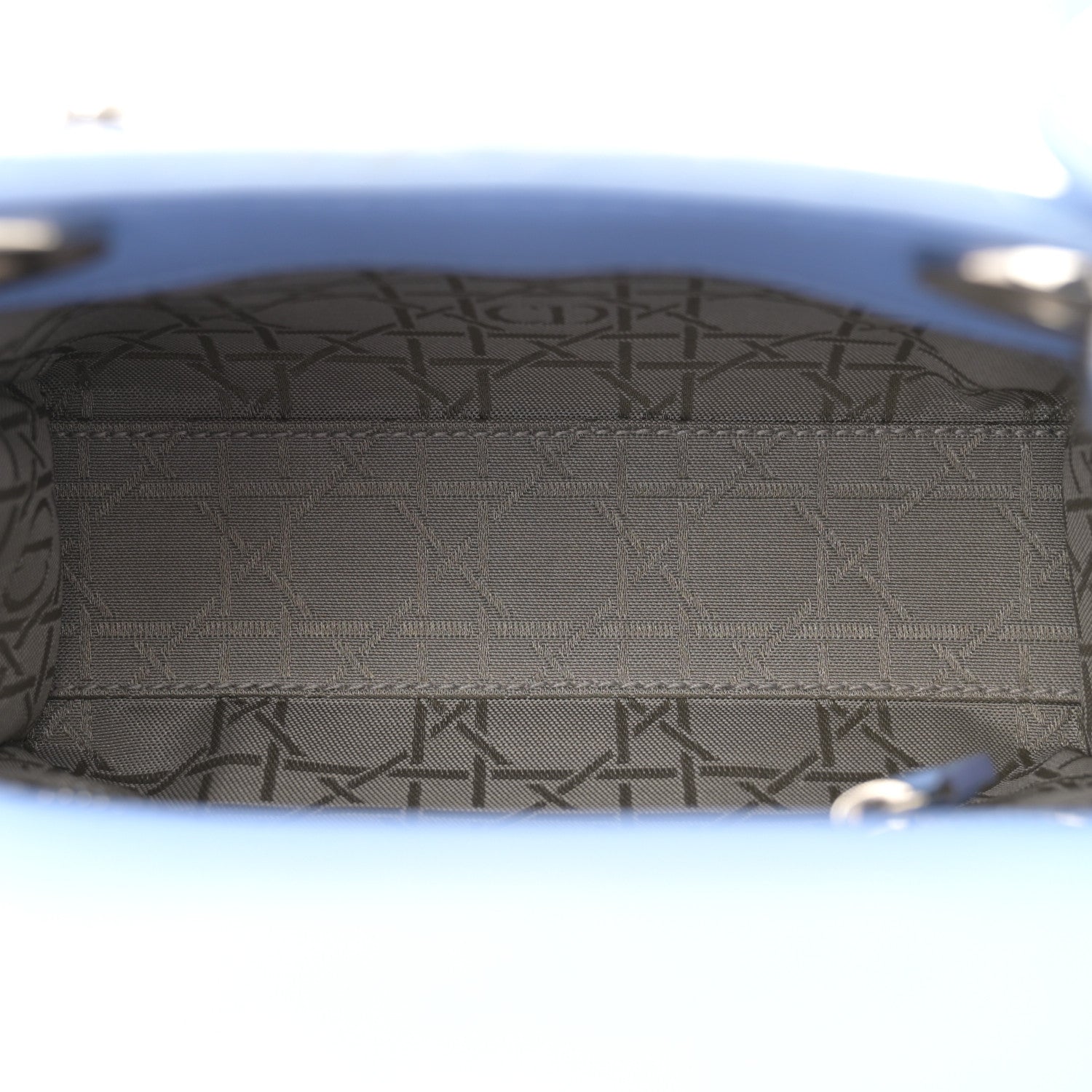 Christian Dior Lambskin Cannage Mini Lady Dior Blue 5 of 13