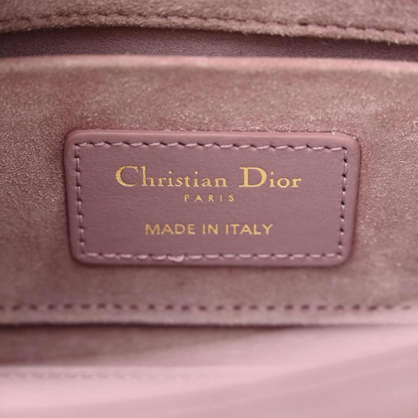 Lambskin Cannage Small Lady D-Joy Peony Pink
