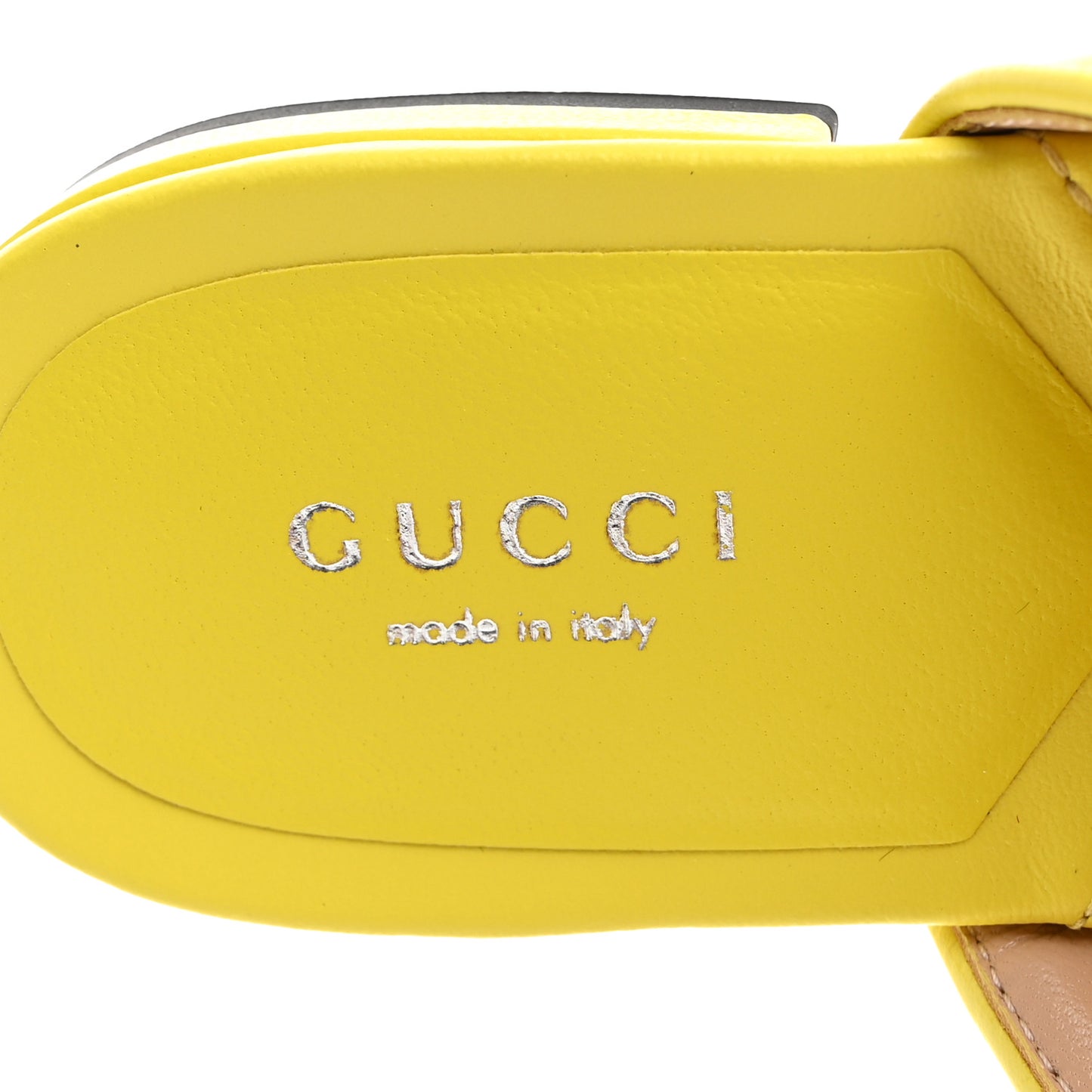 Nappa Charlotte Double G Marmont Thong Sandals 38.5 Banana