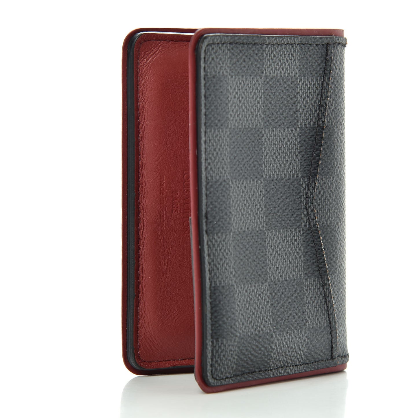 Damier Graphite Pocket Organizer Bordeaux