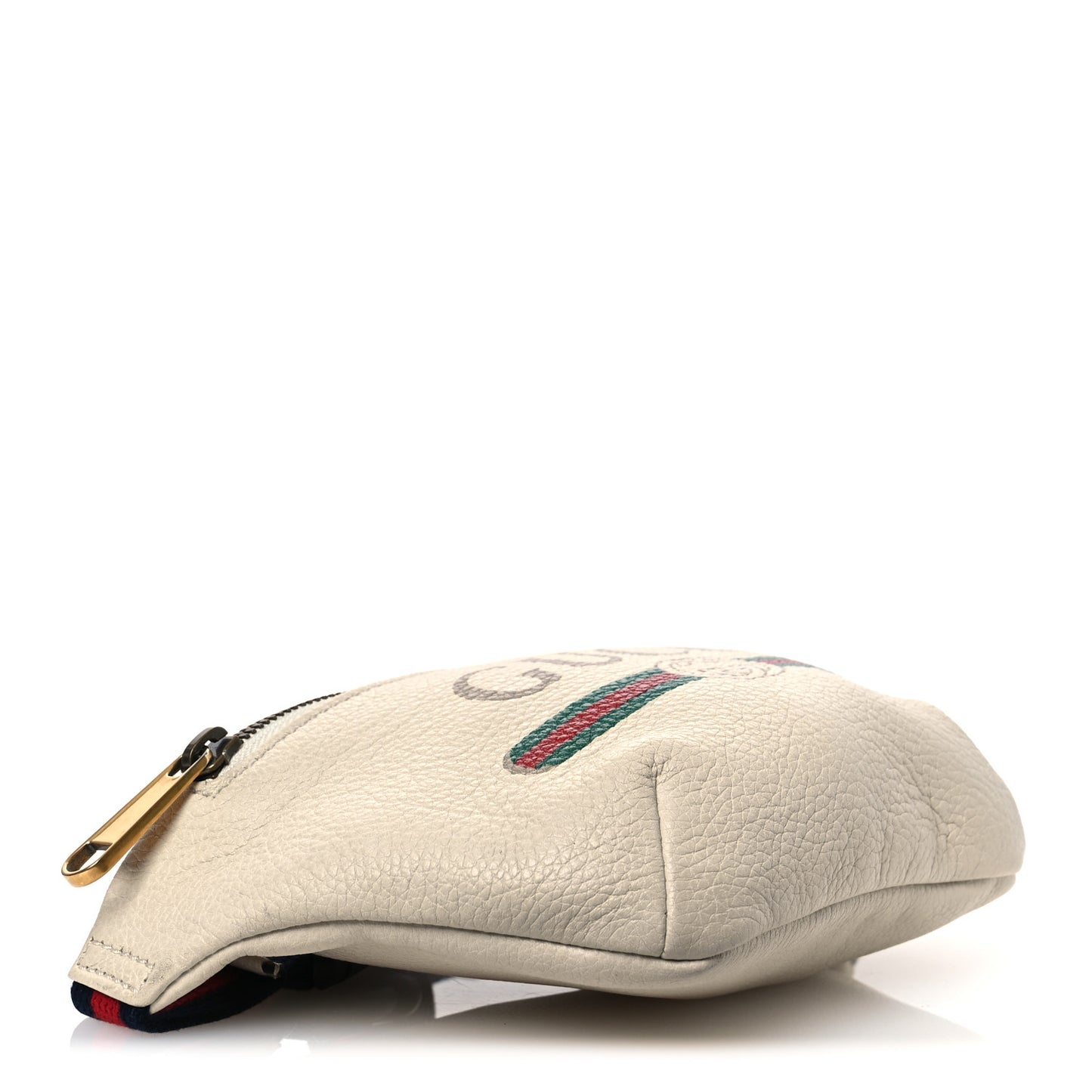Grained Calfskin Small Logo Belt Bag White