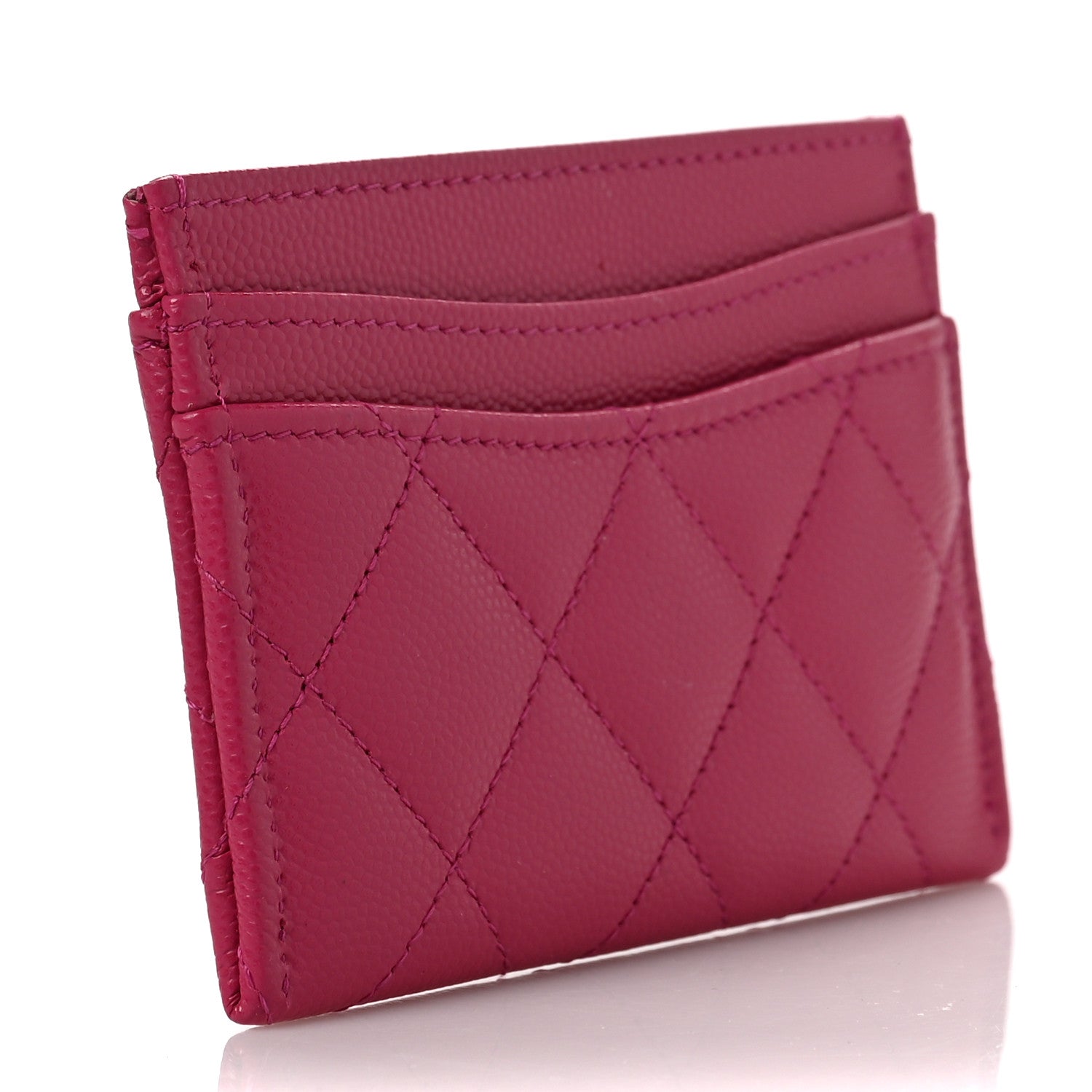 Chanel Caviar Quilted Card Holder Fuchsia 3 of 8