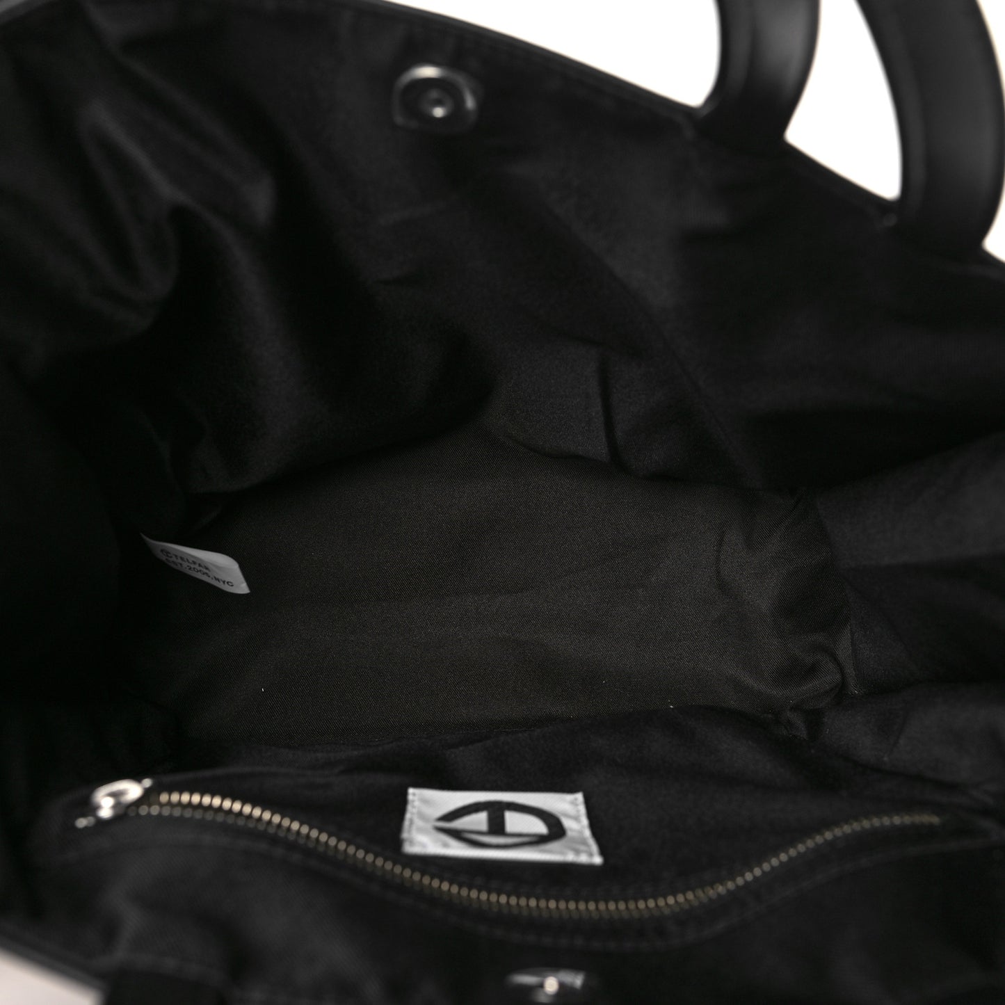Vegan Leather Medium Shopping Bag Black