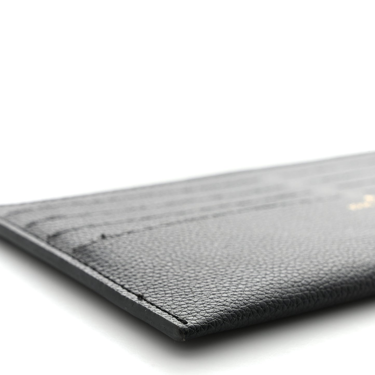 Calfskin Felicie Chain Wallet Card Holder Insert Black